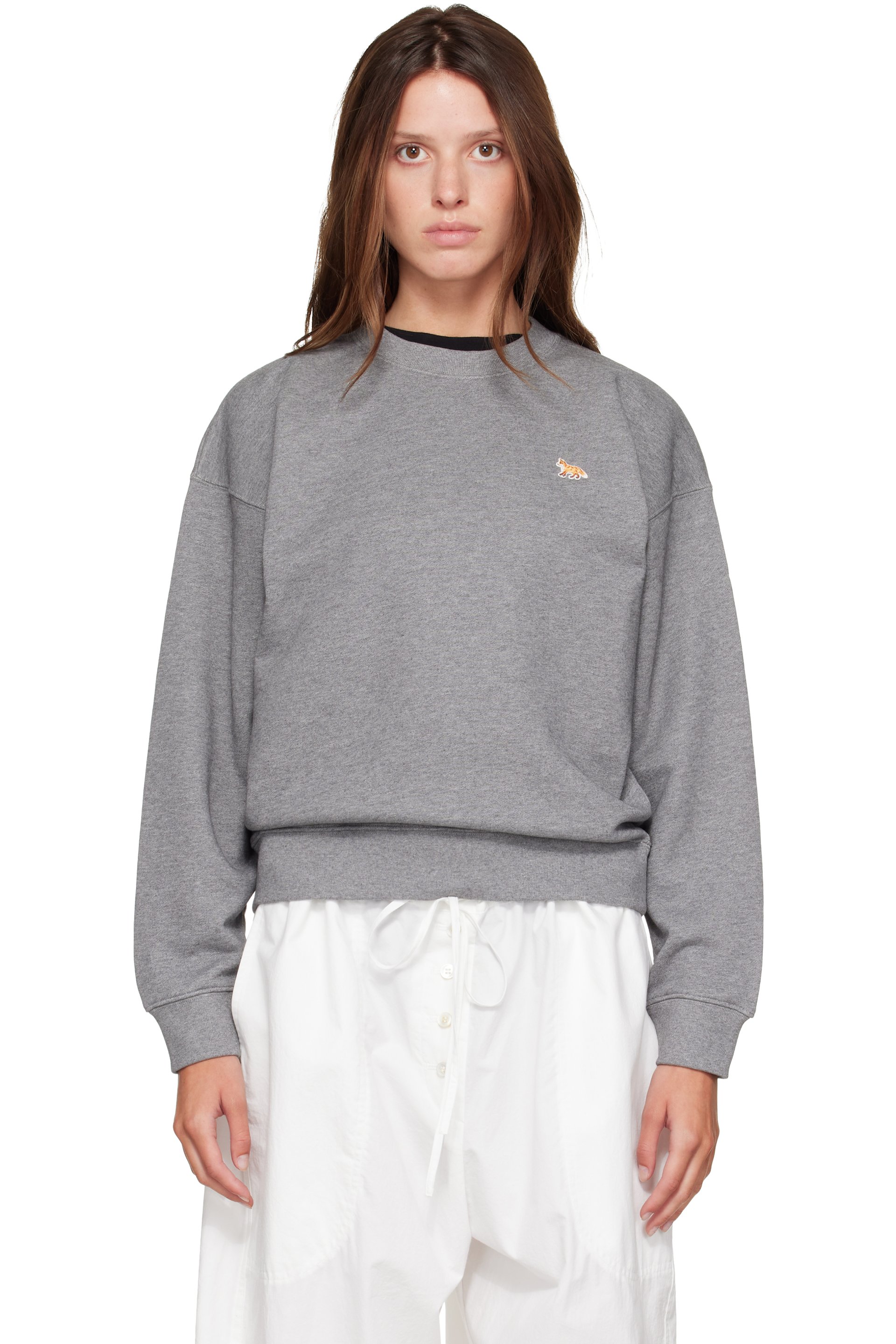 Maison Kitsuné - Gray Baby Fox Comfort Sweatshirt