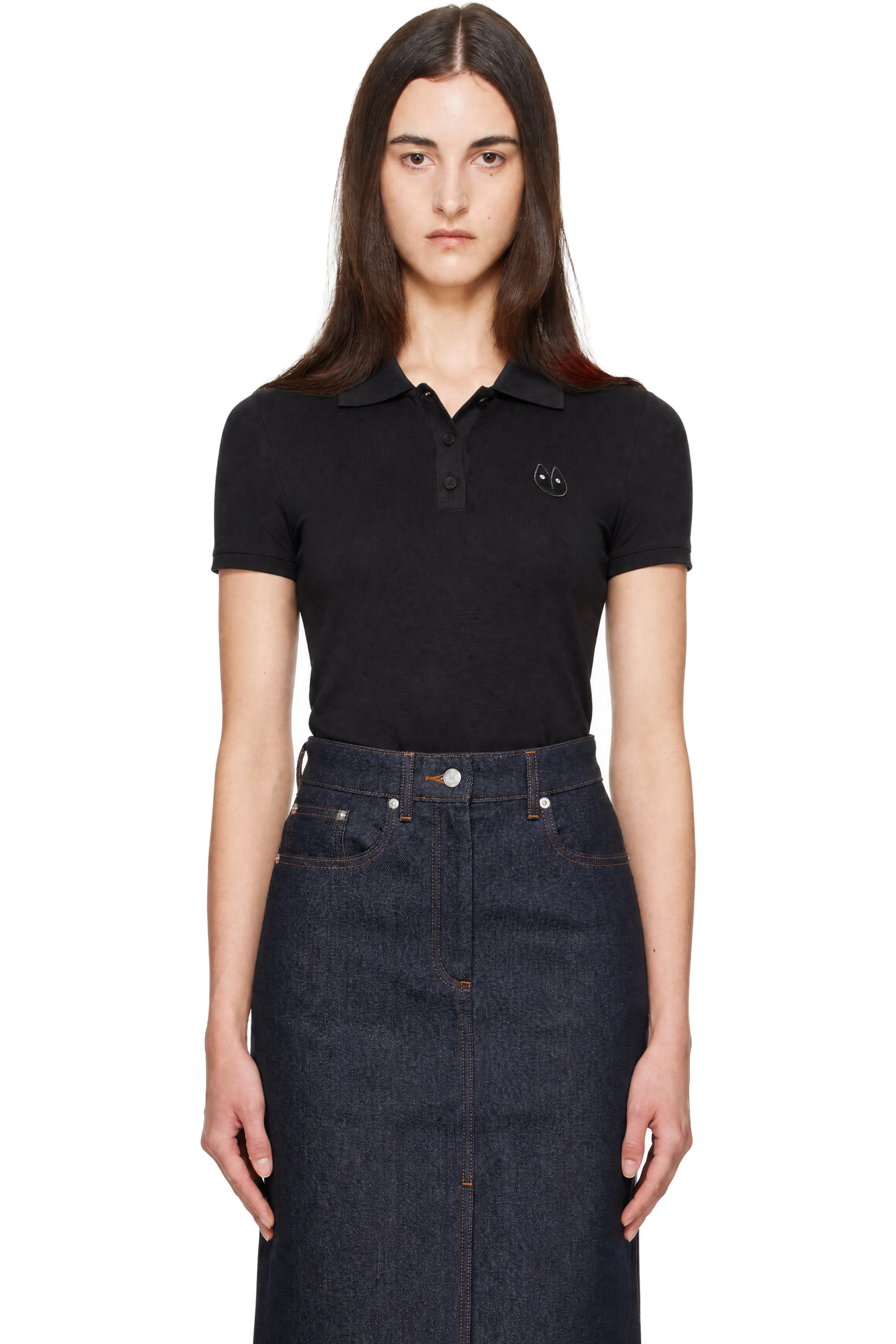 Maison Kitsuné - Black Fortune Fox Jersey Polo