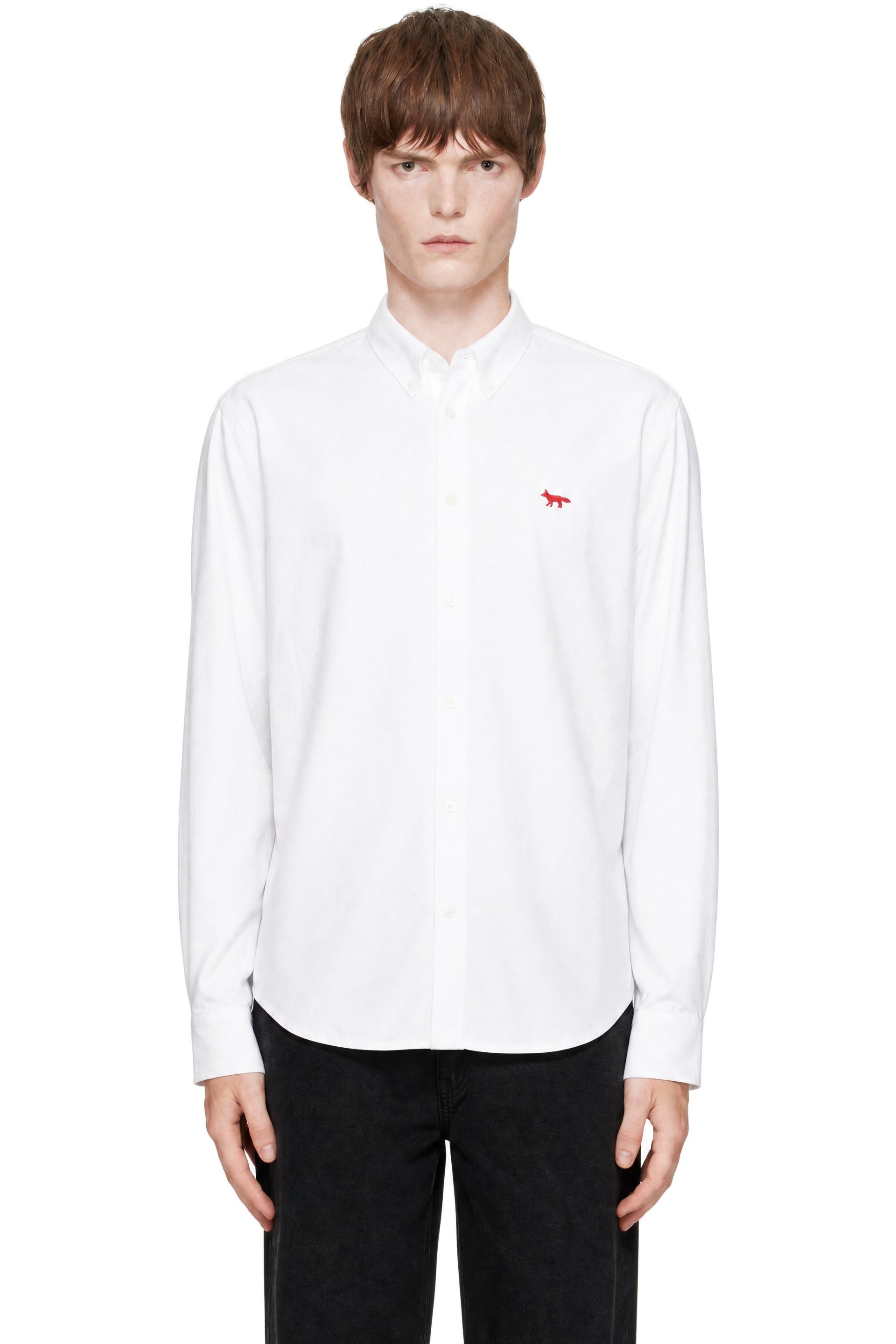 Maison Kitsuné - White Profile Fox Regular Shirt