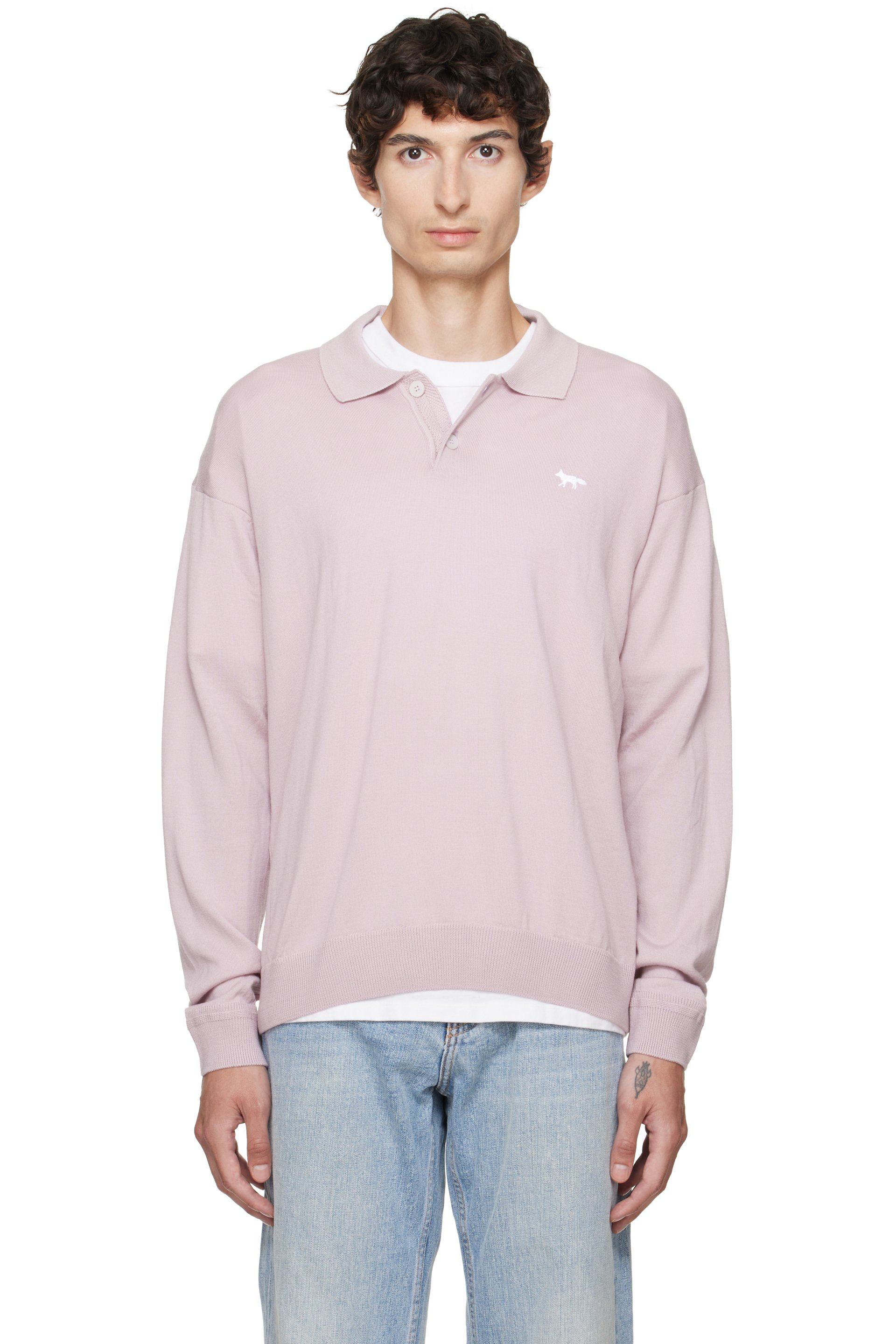Maison Kitsuné - Purple Profile Fox Comfort Polo