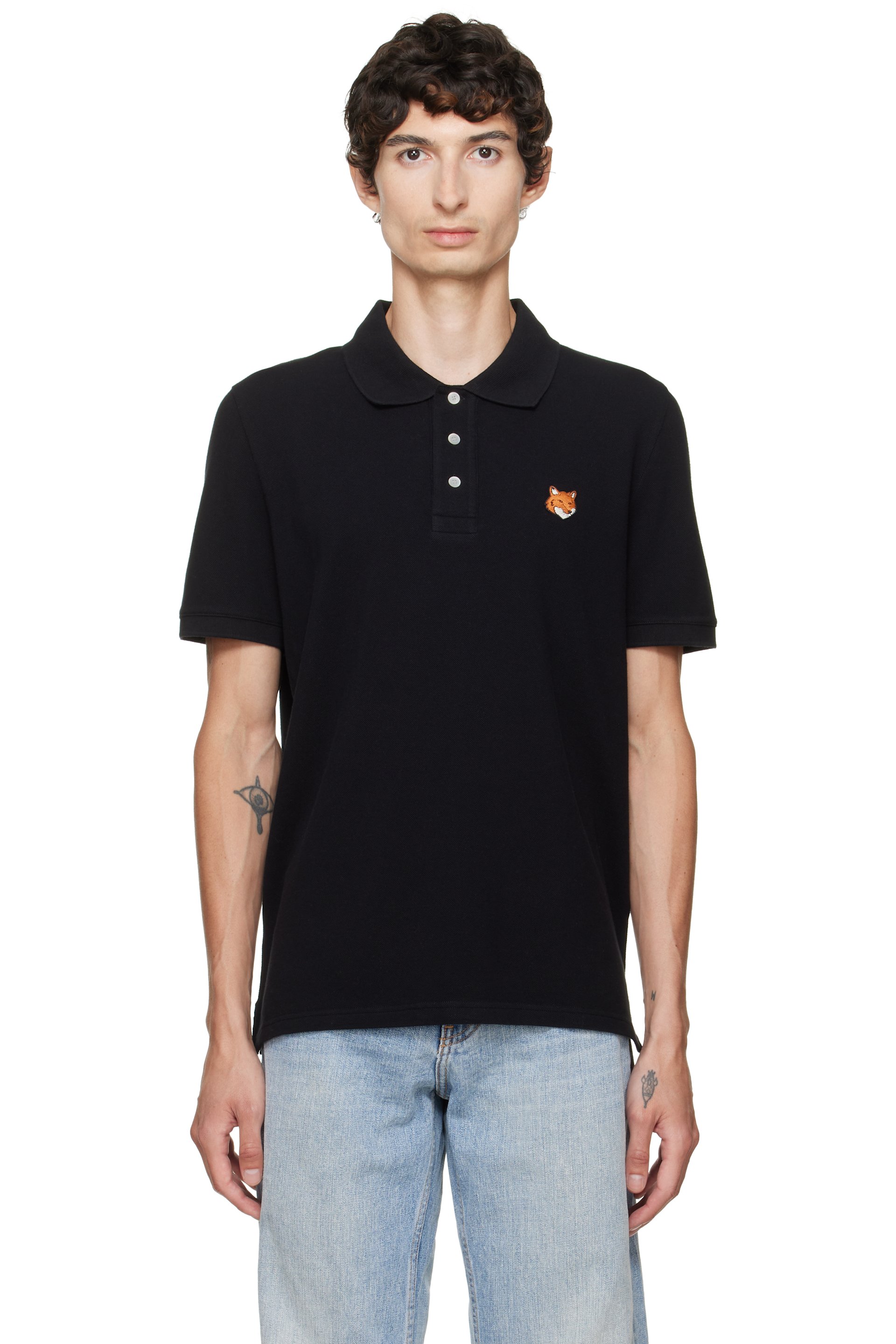 Maison Kitsuné - Black Fox Head Regular Polo