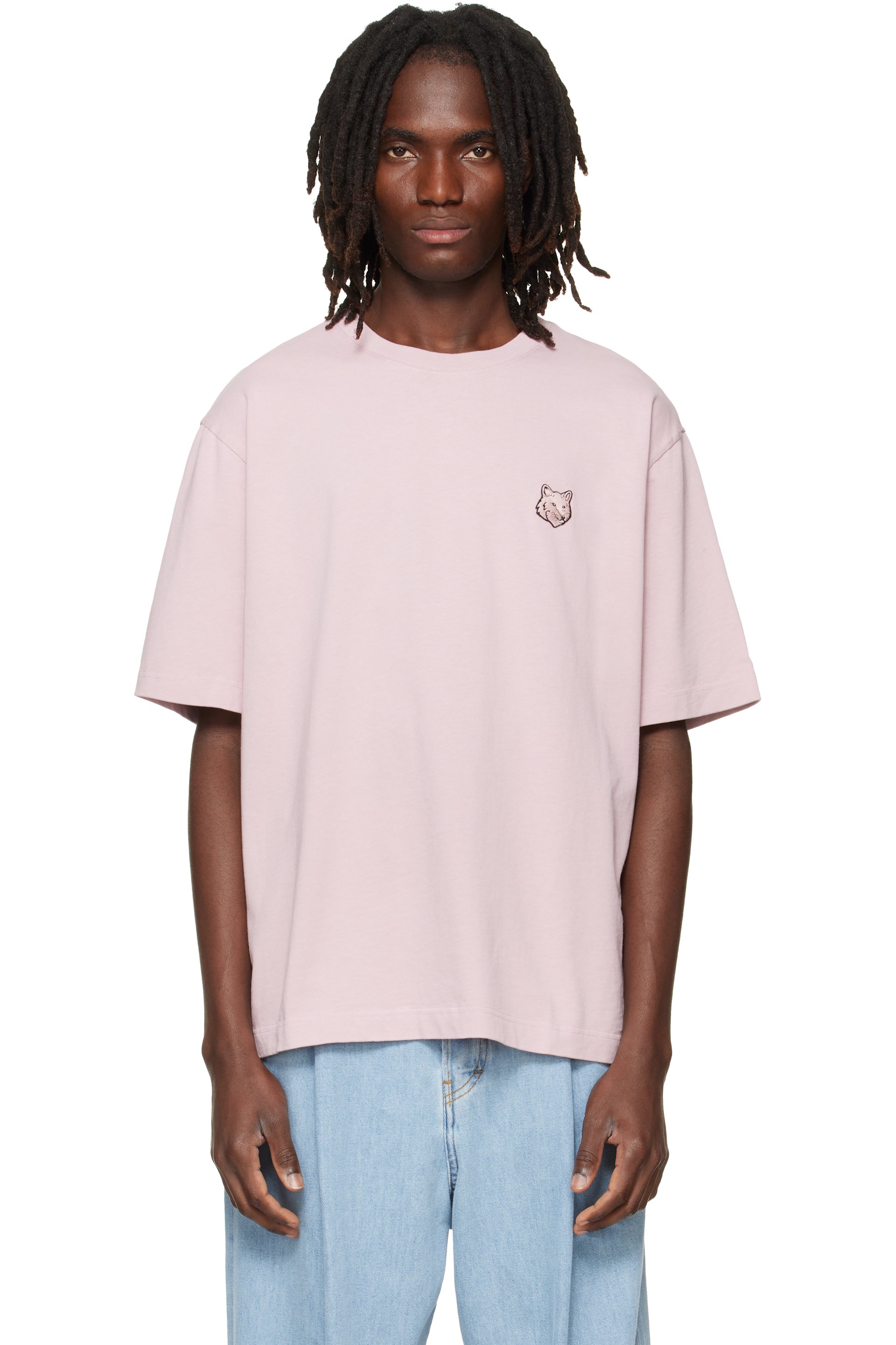 Maison Kitsuné - Pink Fox Head Oversize T-shirt