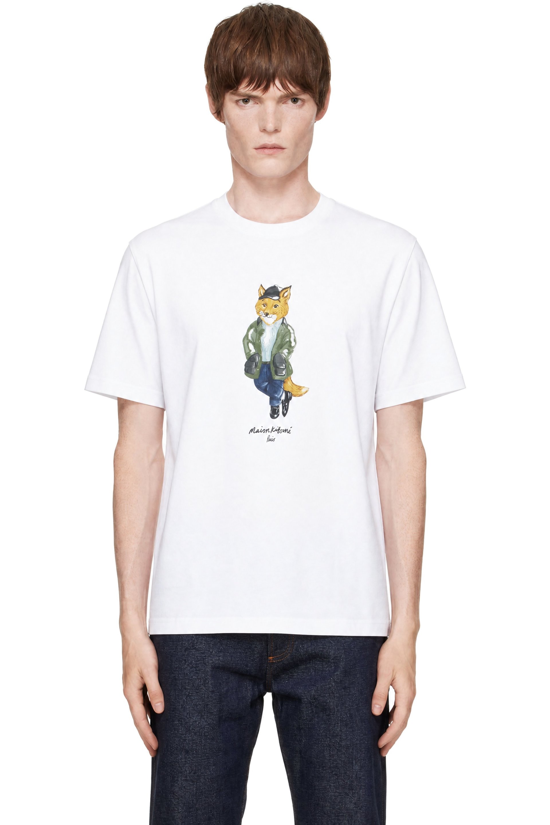 Maison Kitsuné - White Weekend Fox Comfort T-shirt