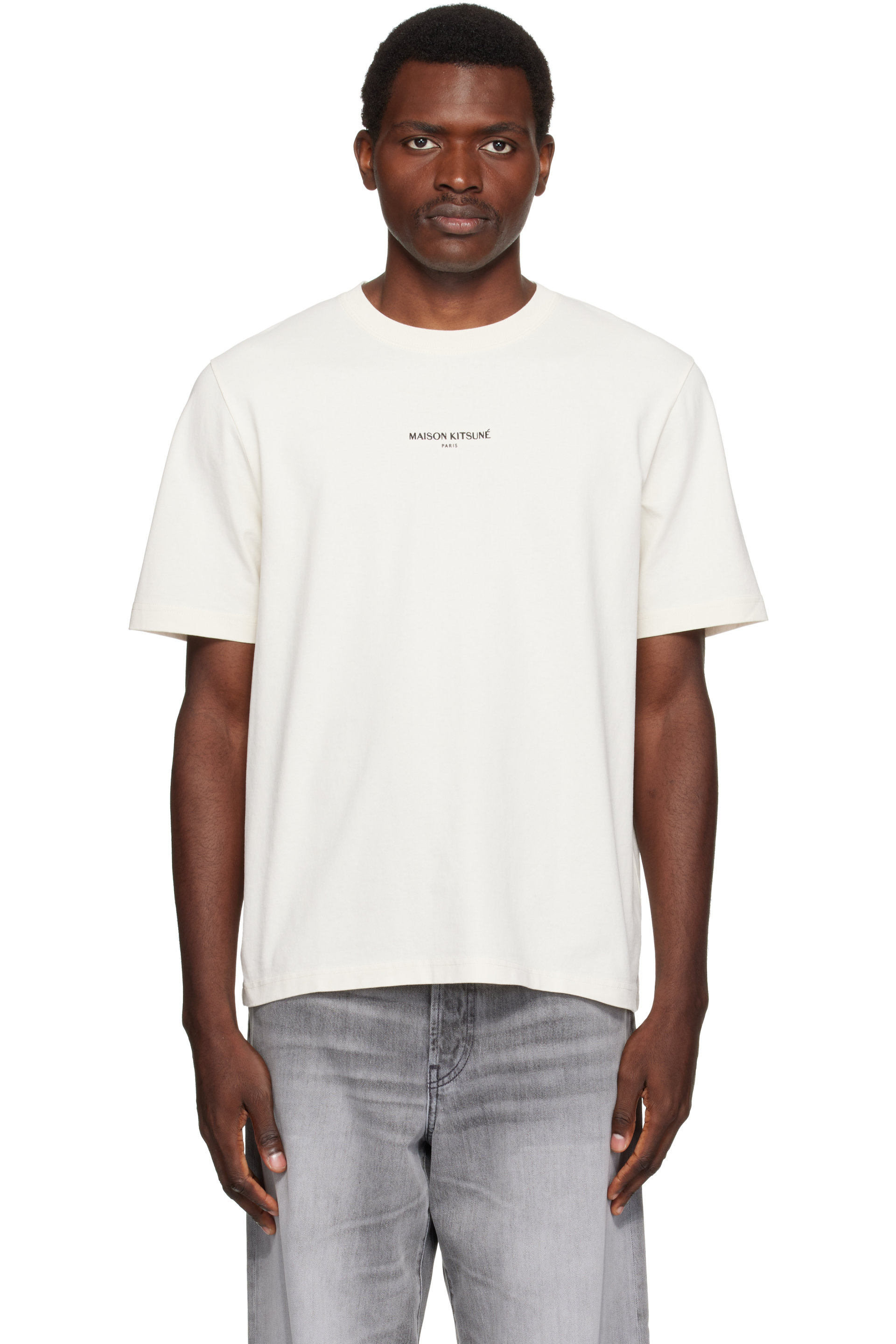 Maison Kitsuné - Off-White 'Maison Kitsuné Paris' Comfort T-shirt