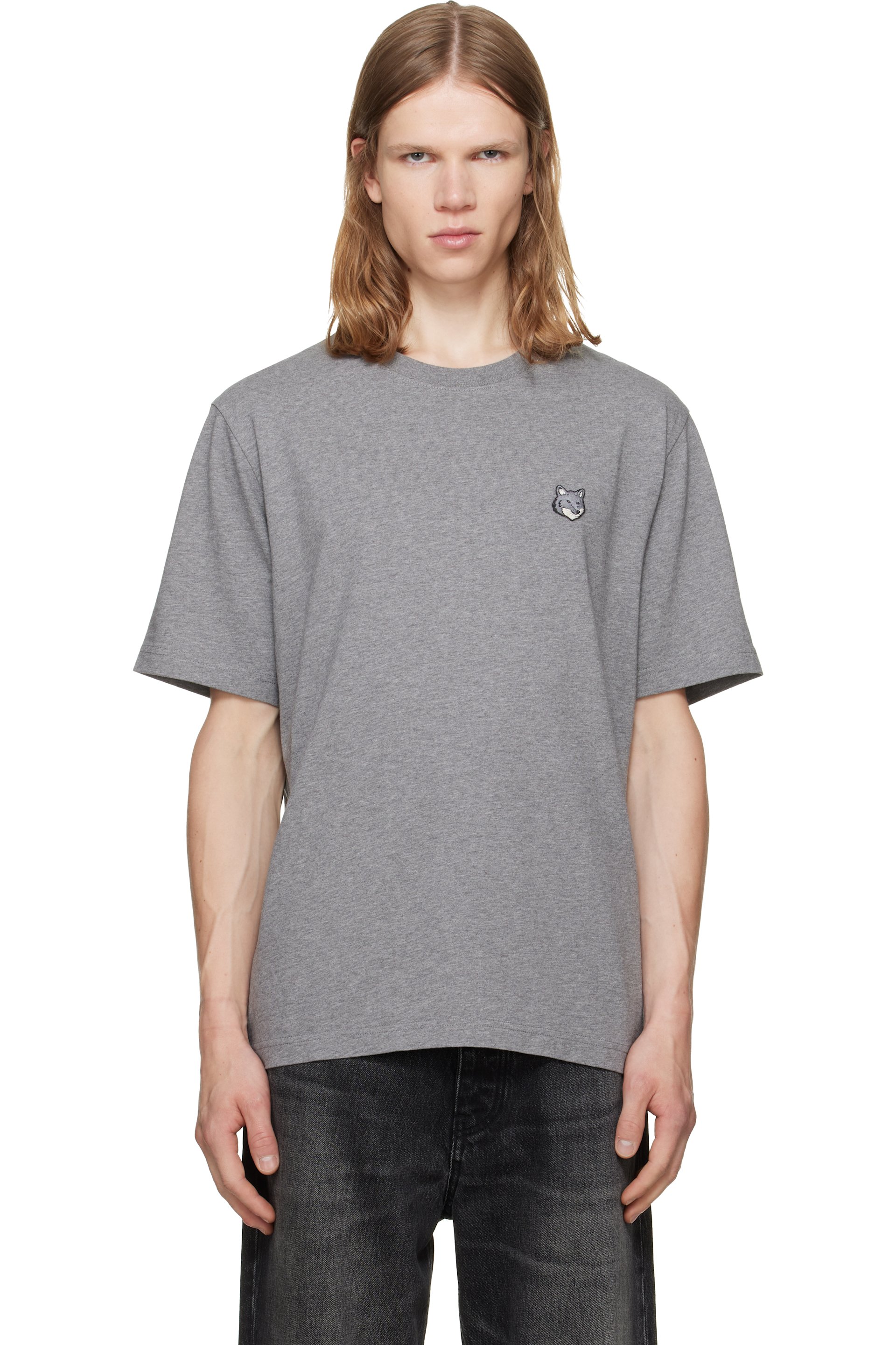 Maison Kitsuné - Gray Fox Head Comfort T-shirt