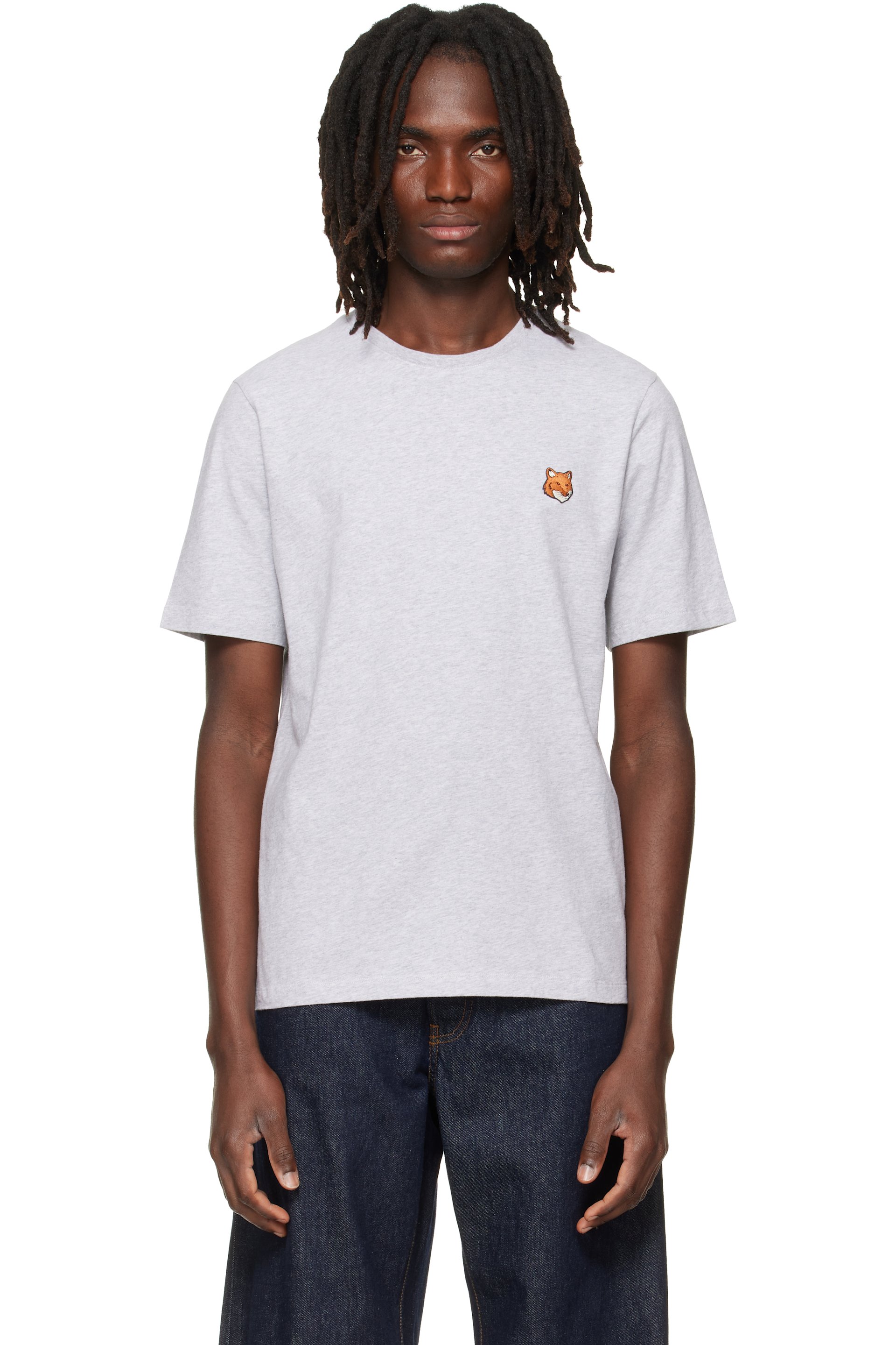 Maison Kitsuné - Gray Fox Head Regular T-shirt