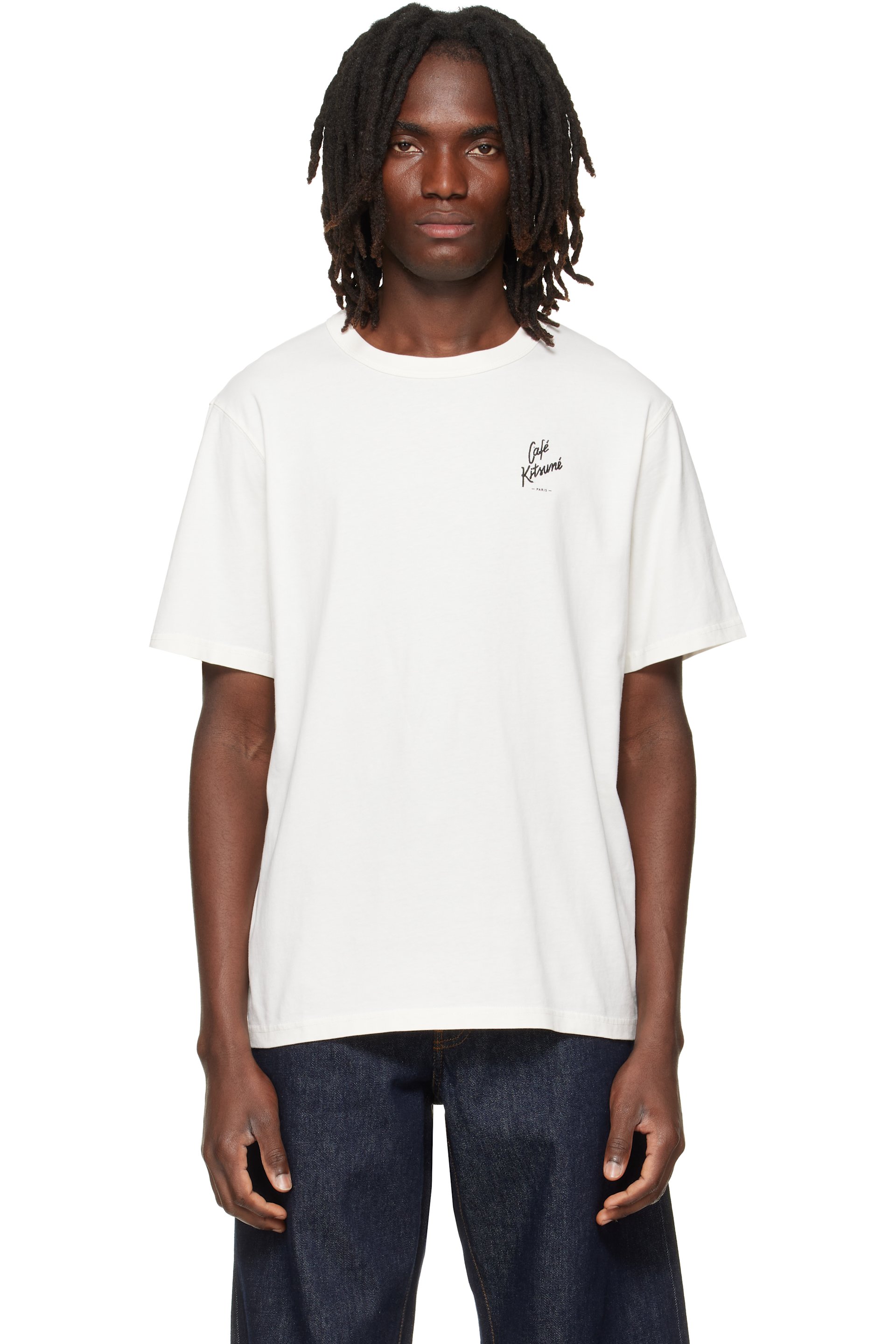 Maison Kitsuné - Off-White 'Café Kitsune' Relax T-shirt