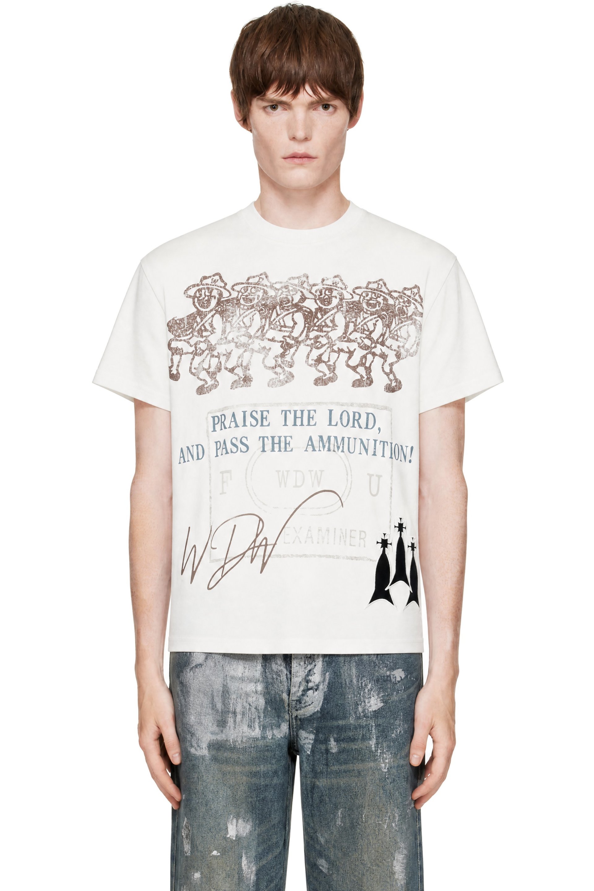 Who Decides War - White Postal Jersey Short Sleeve T-shirt