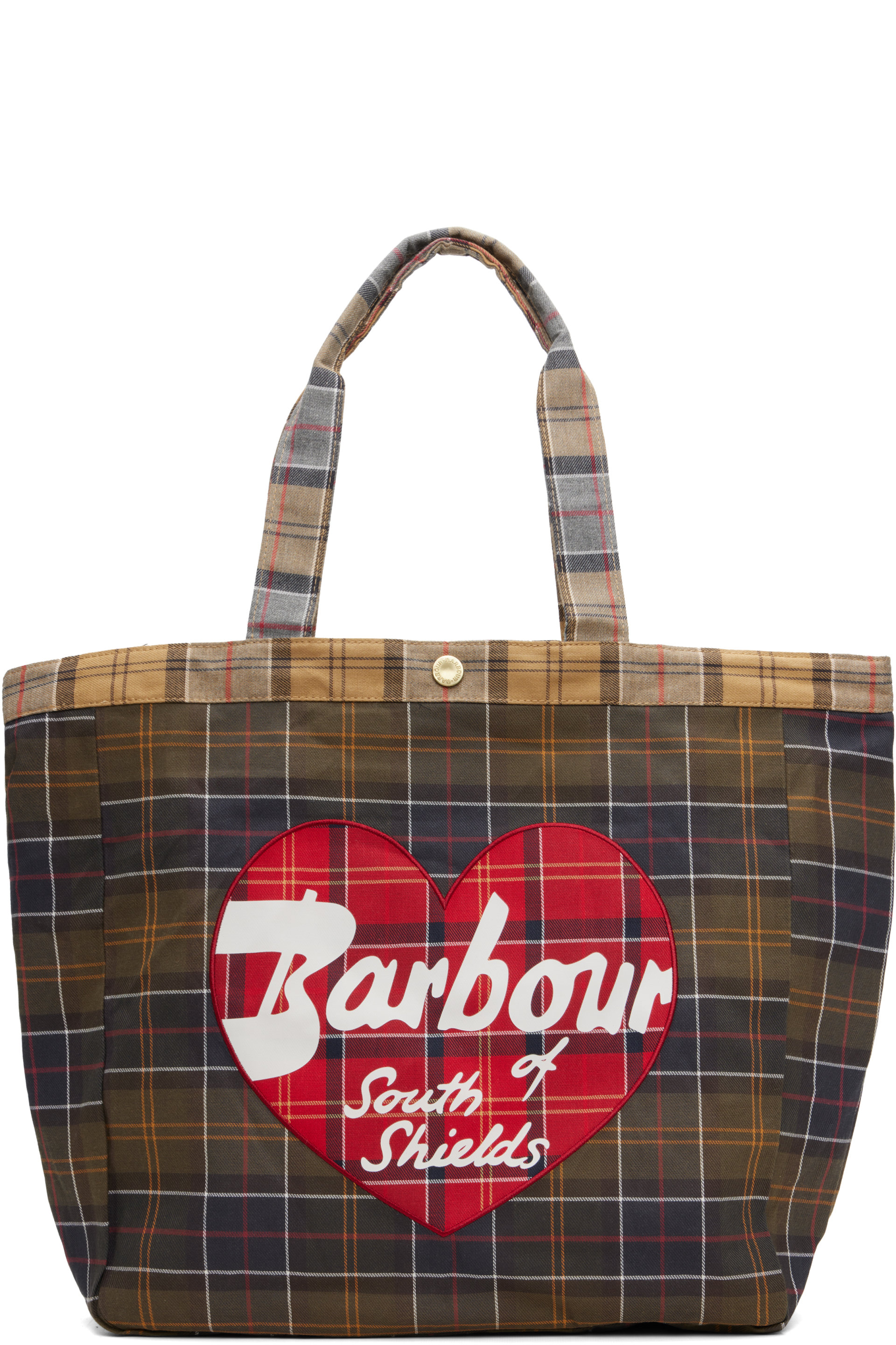 Barbour - Khaki Heart Tote Bag