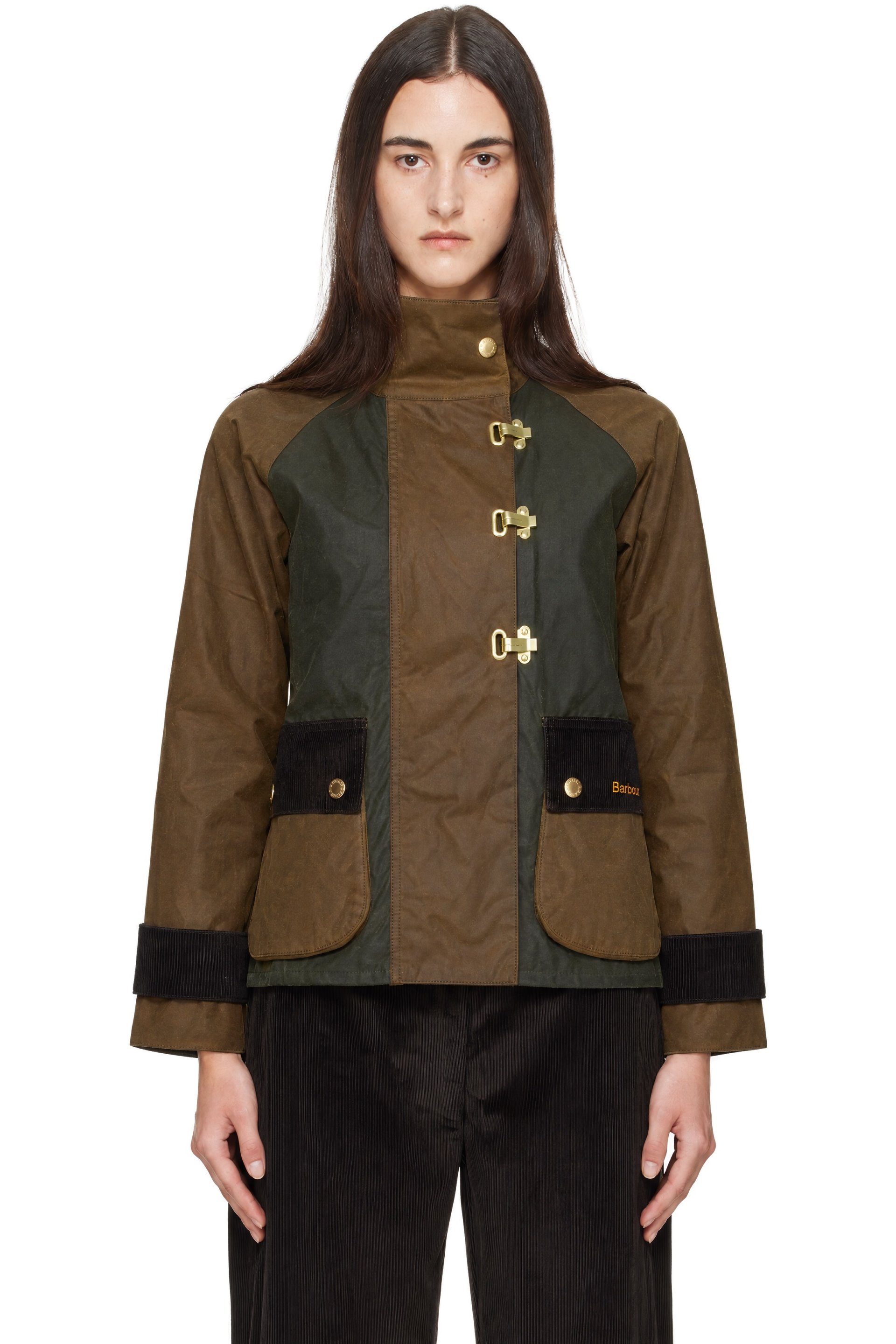 Barbour - Brown & Khaki Hazelwood Wax Jacket