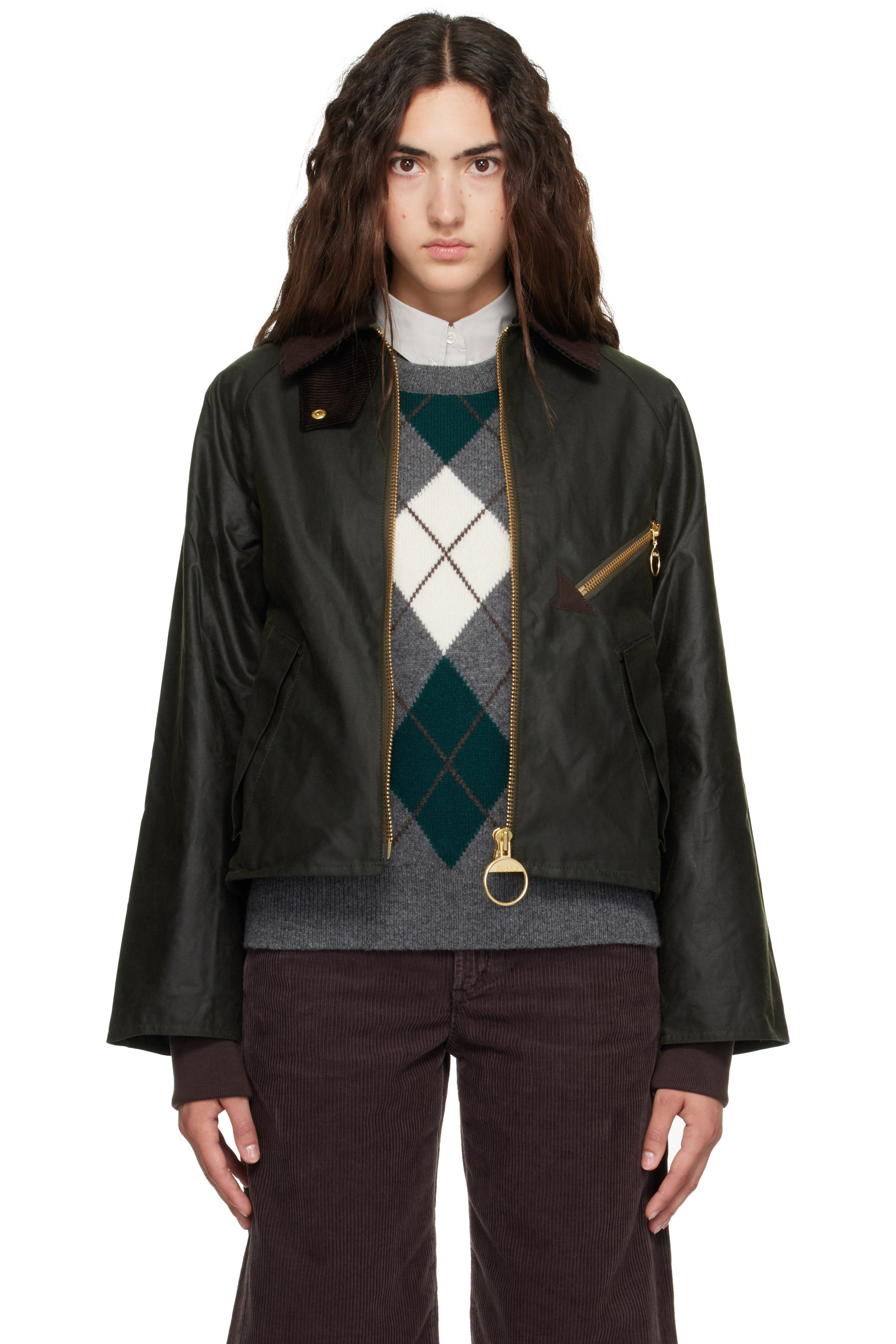 Barbour - Green Arlene Waxed Jacket