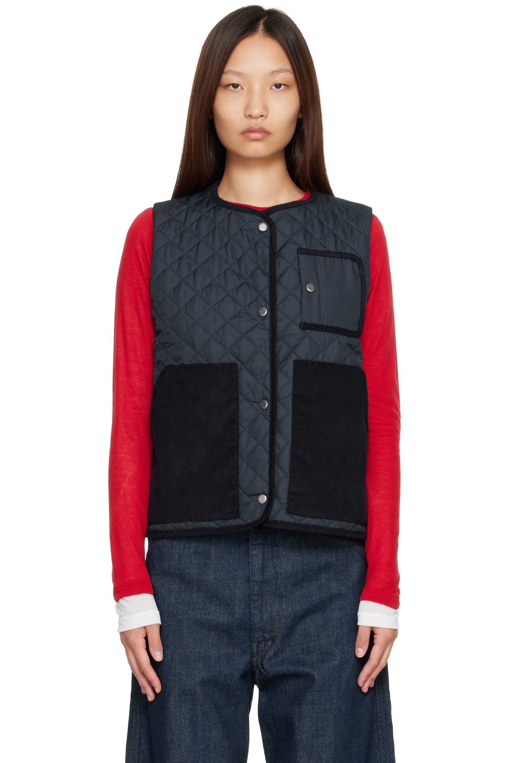 Barbour - Veste matelassée Thulby bleu marine