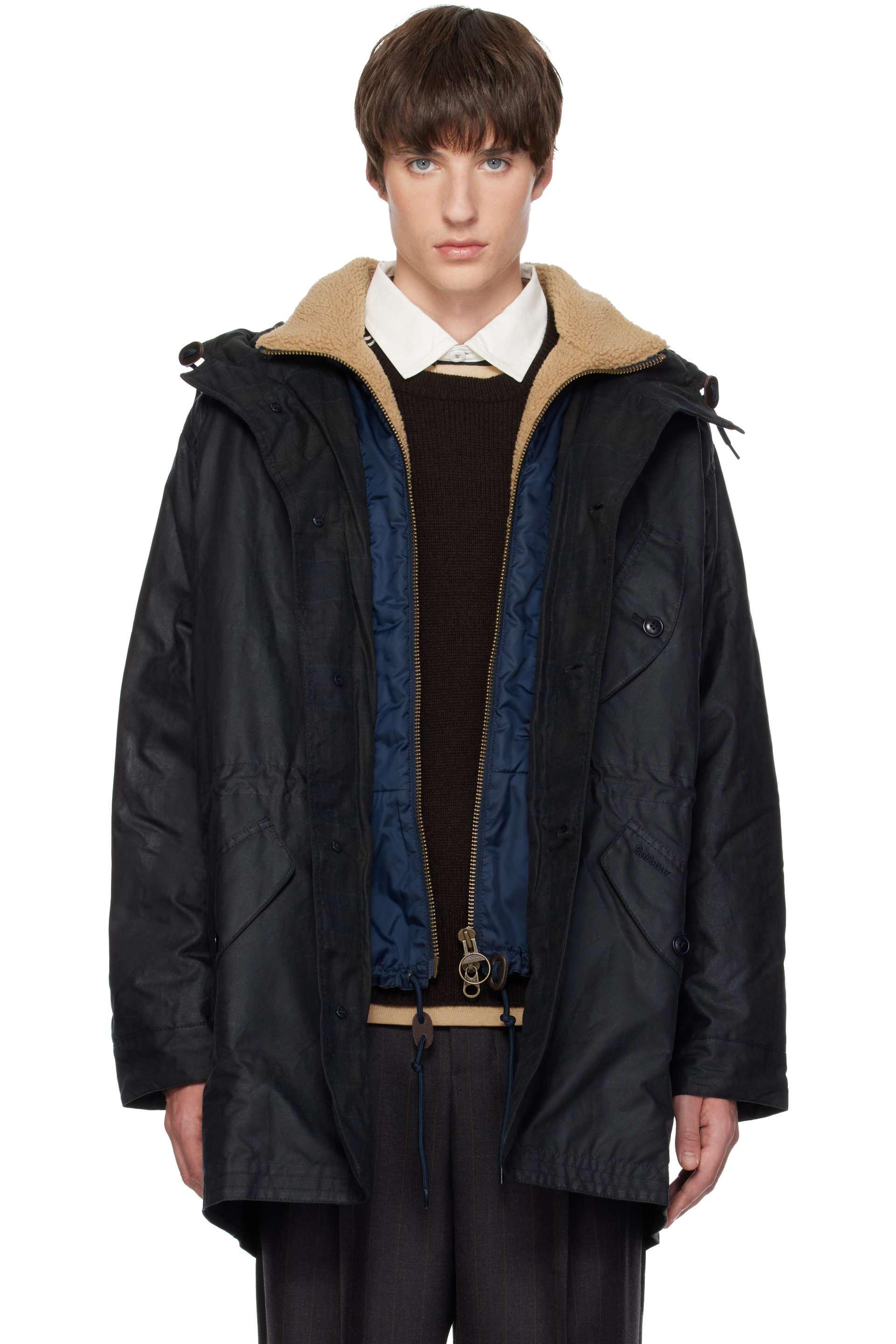 Barbour - Navy Ursula Waxed Parka