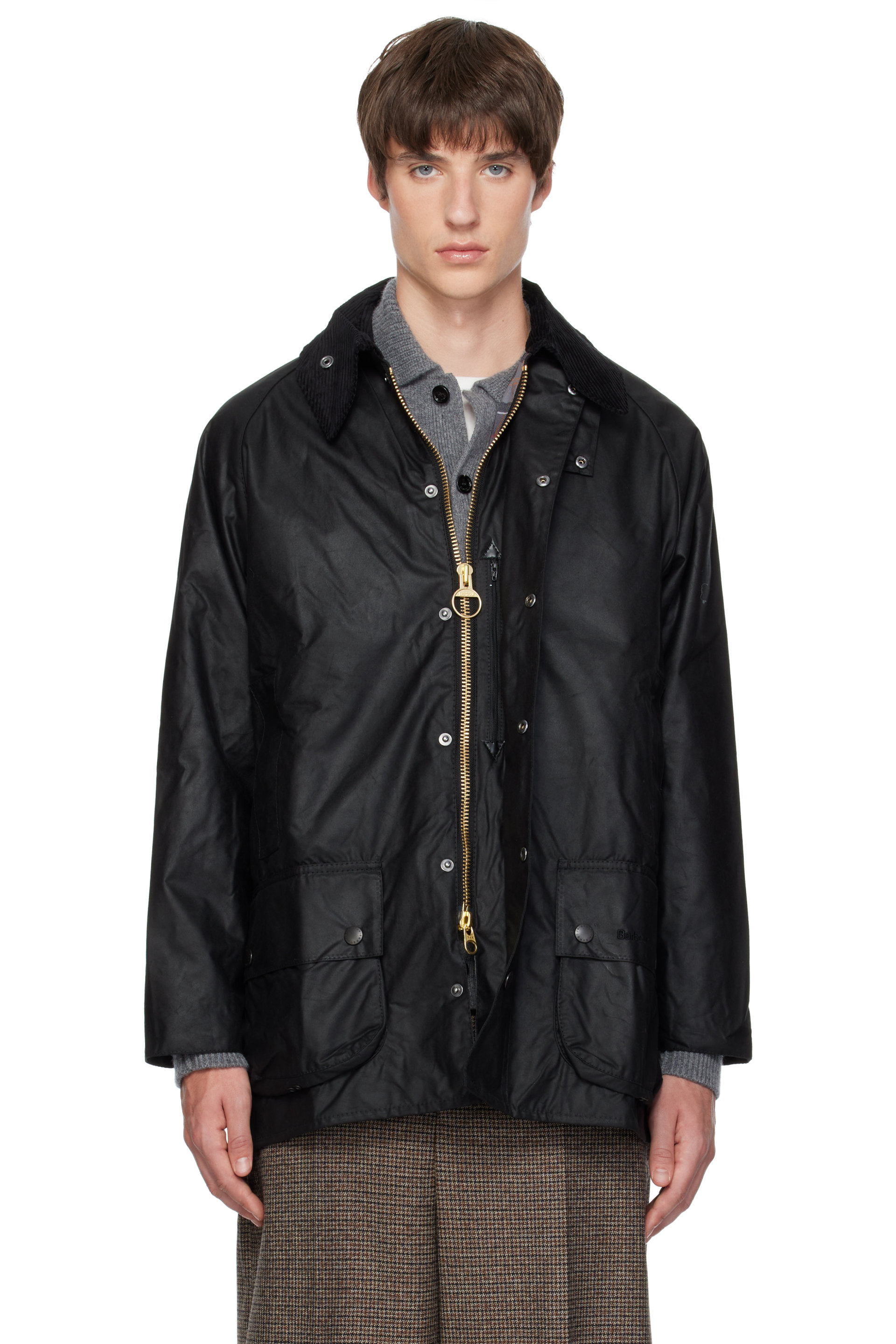 Barbour - Black Beaufort Waxed Jacket