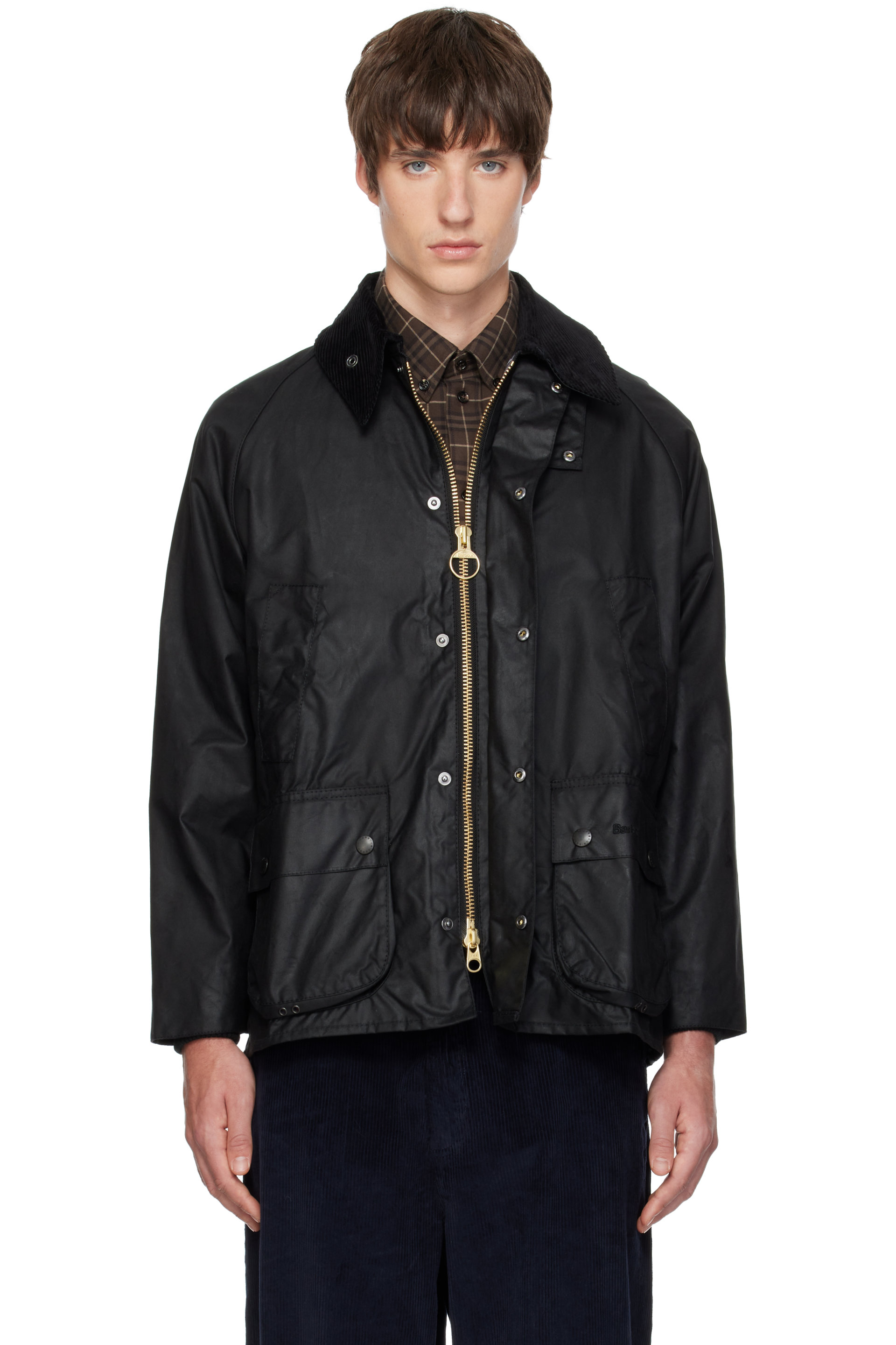 Barbour - Black Bedale Waxed Jacket