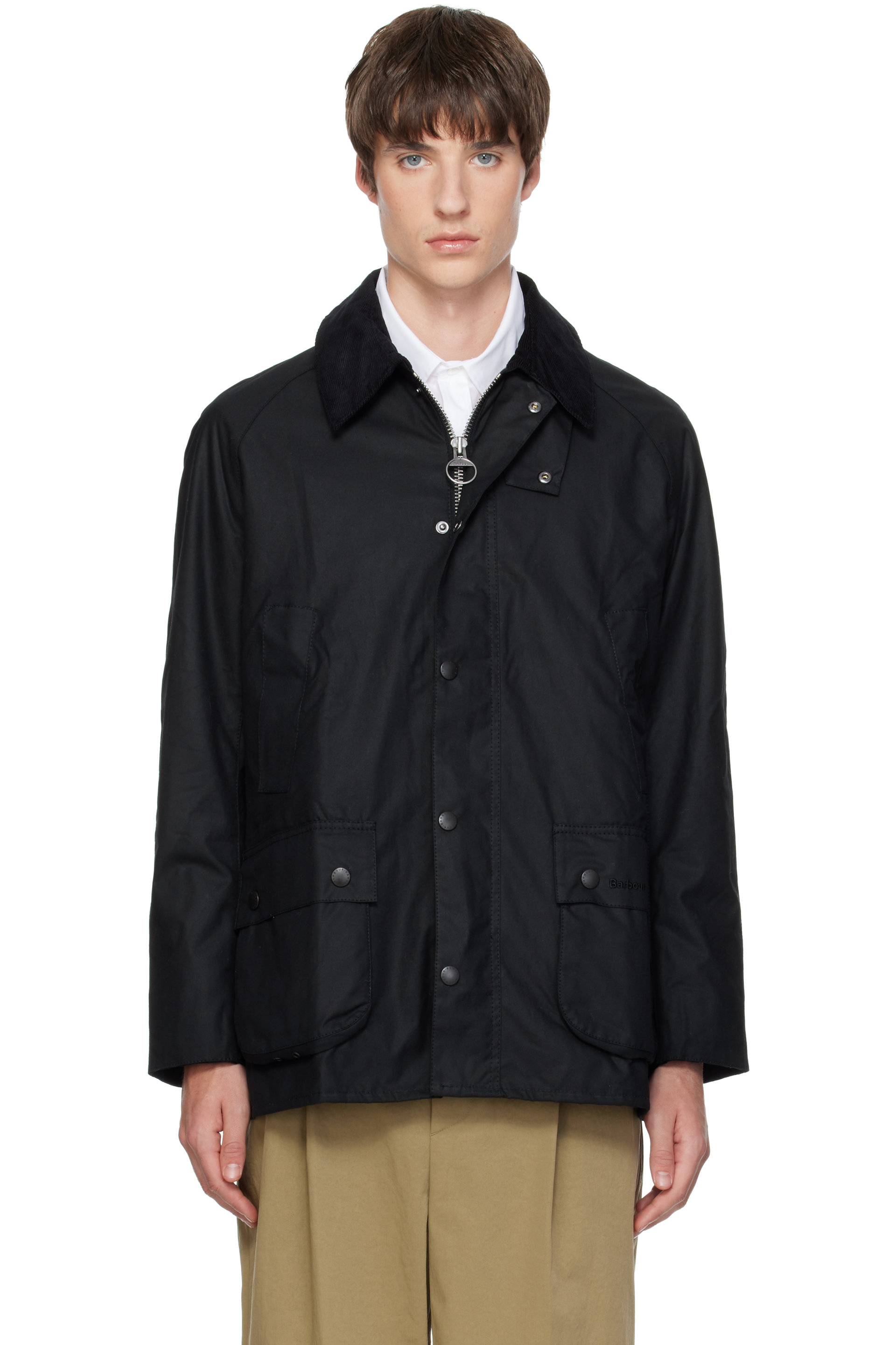 Barbour - Black Ashby Waxed Jacket