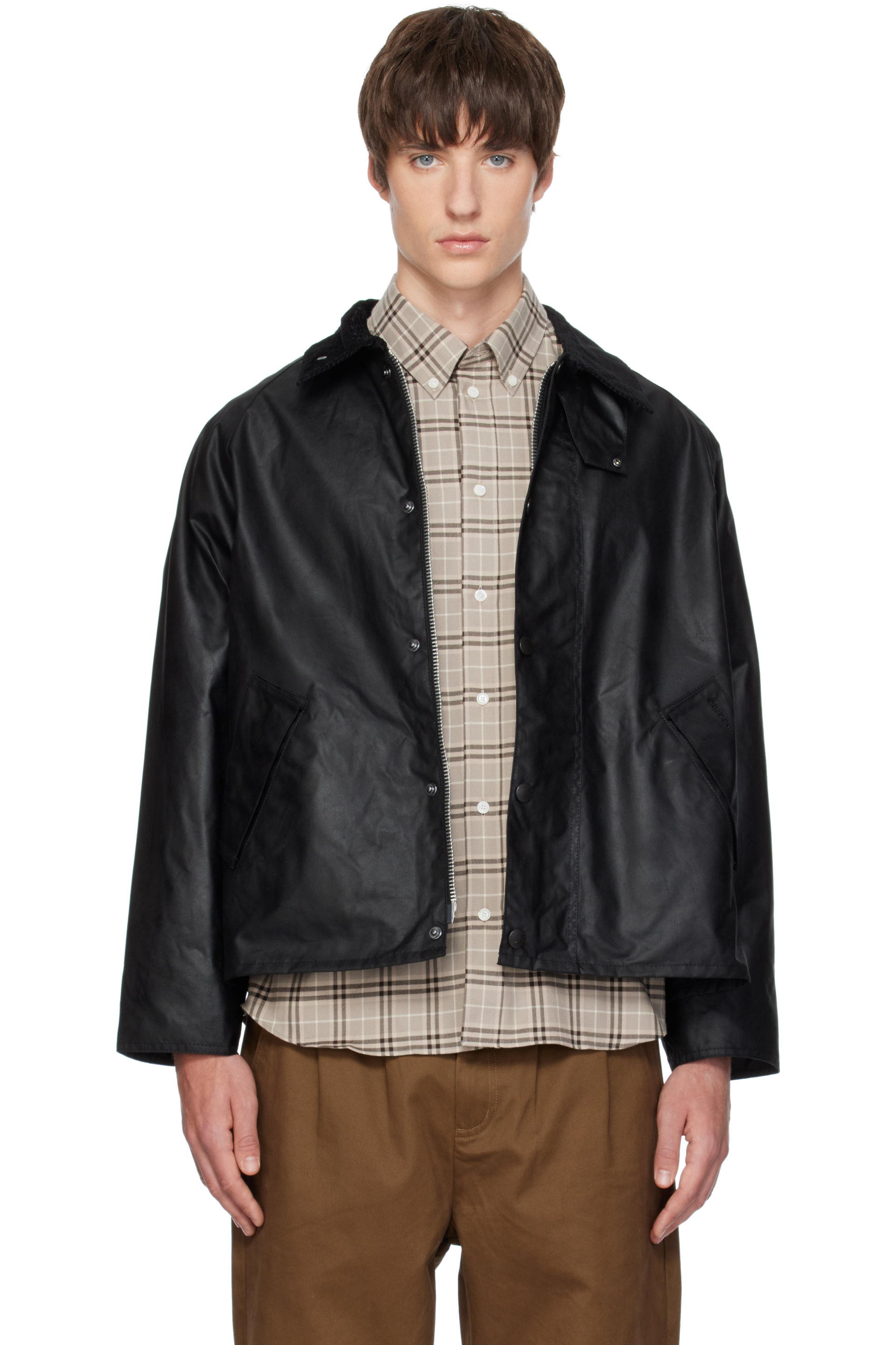 Barbour - Black OS Transport Waxed Jacket