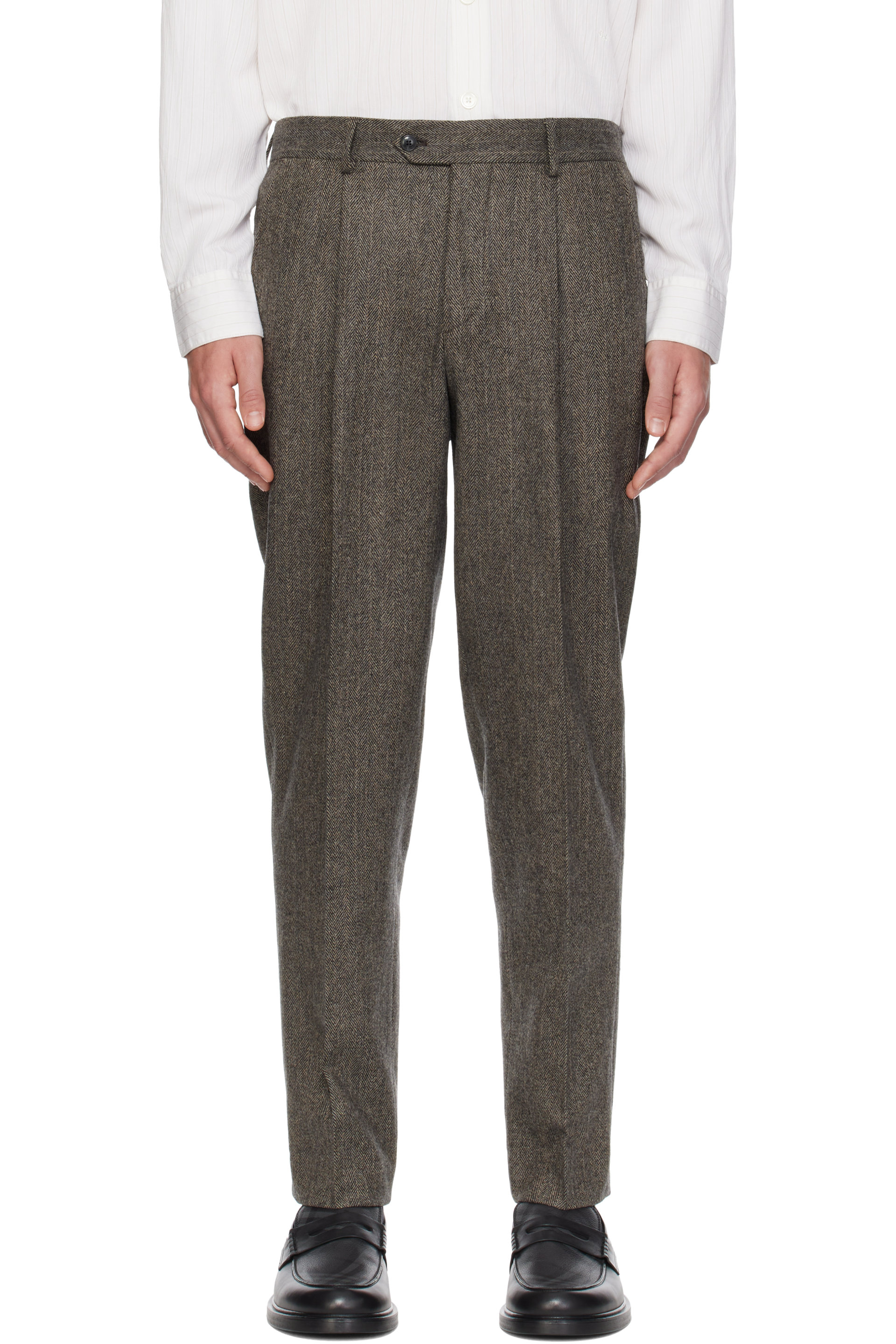 Barbour - Gray Fairford Herringbone Tailored Trousers