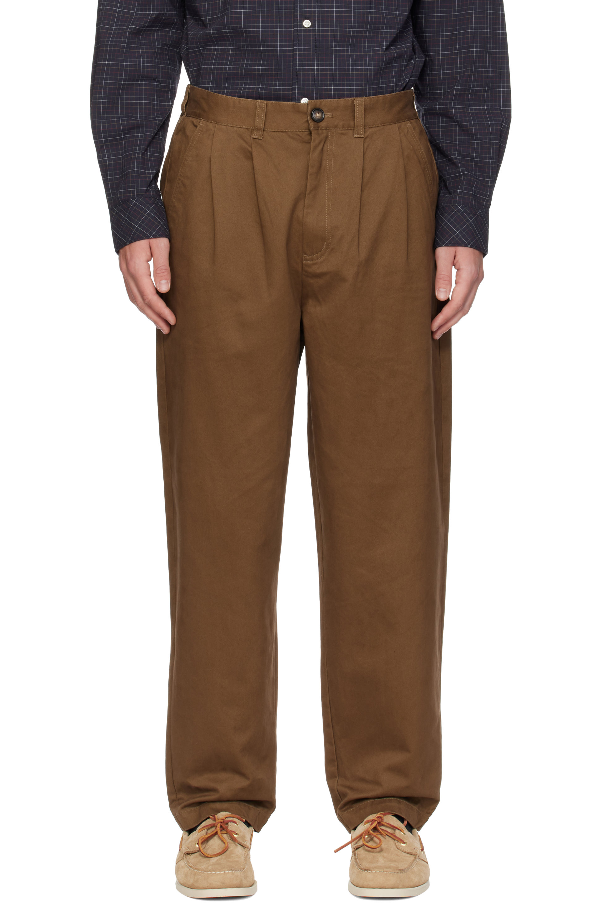 Barbour - Brown Yorklane Twill Trousers