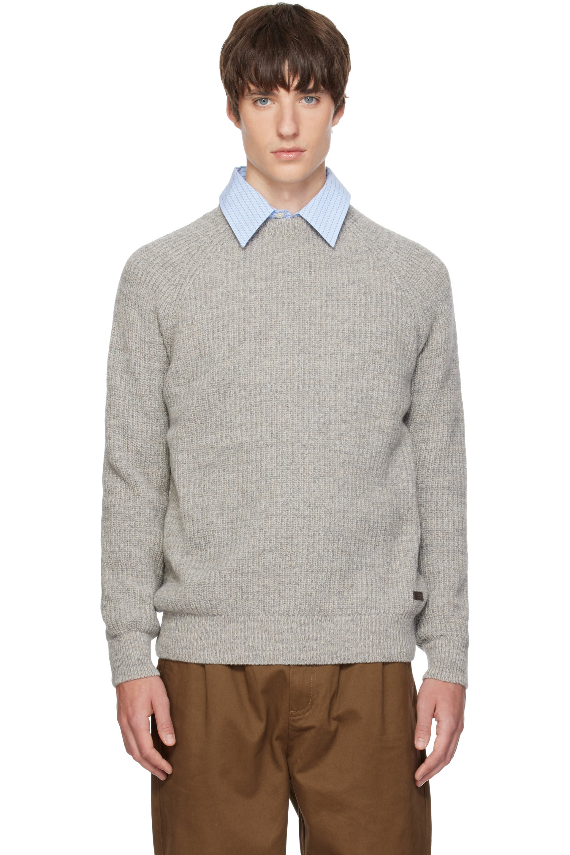 Barbour - Gray Horseford Crew Neck Sweater