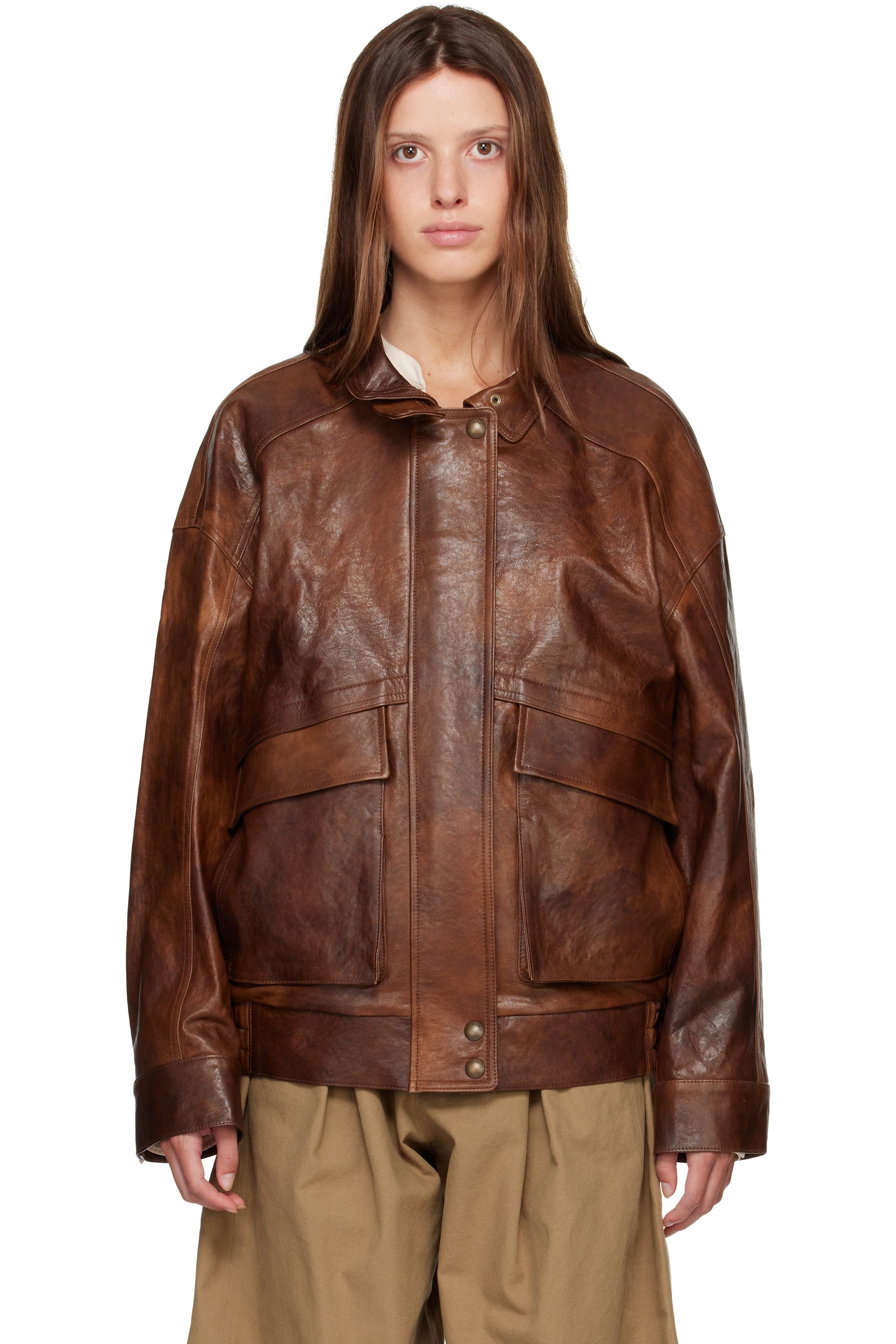 R2W - Brown Billy Lambskin Leather Jacket