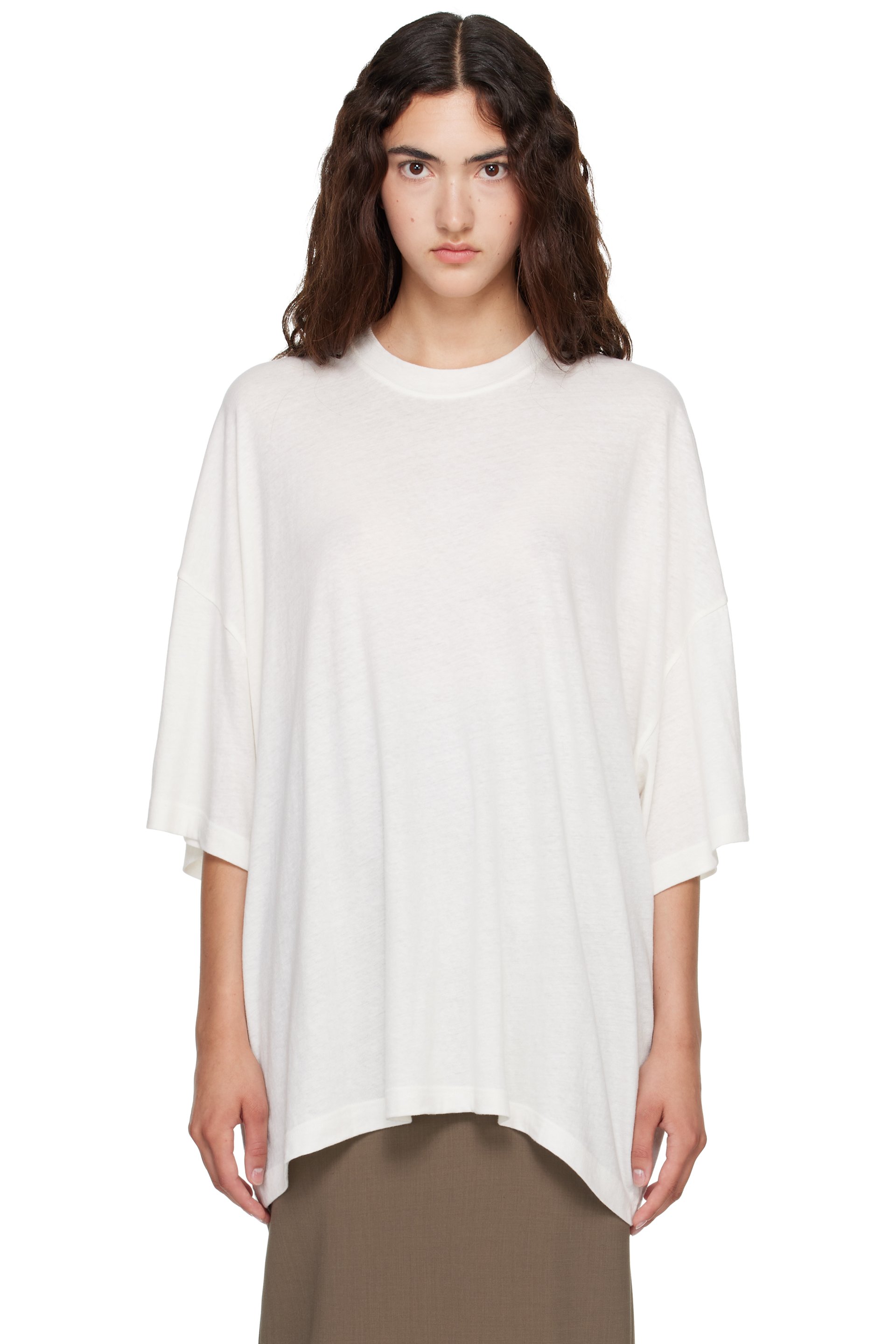 R2W - Off-White Kent Cotton Cash Half Sleeve T-shirt