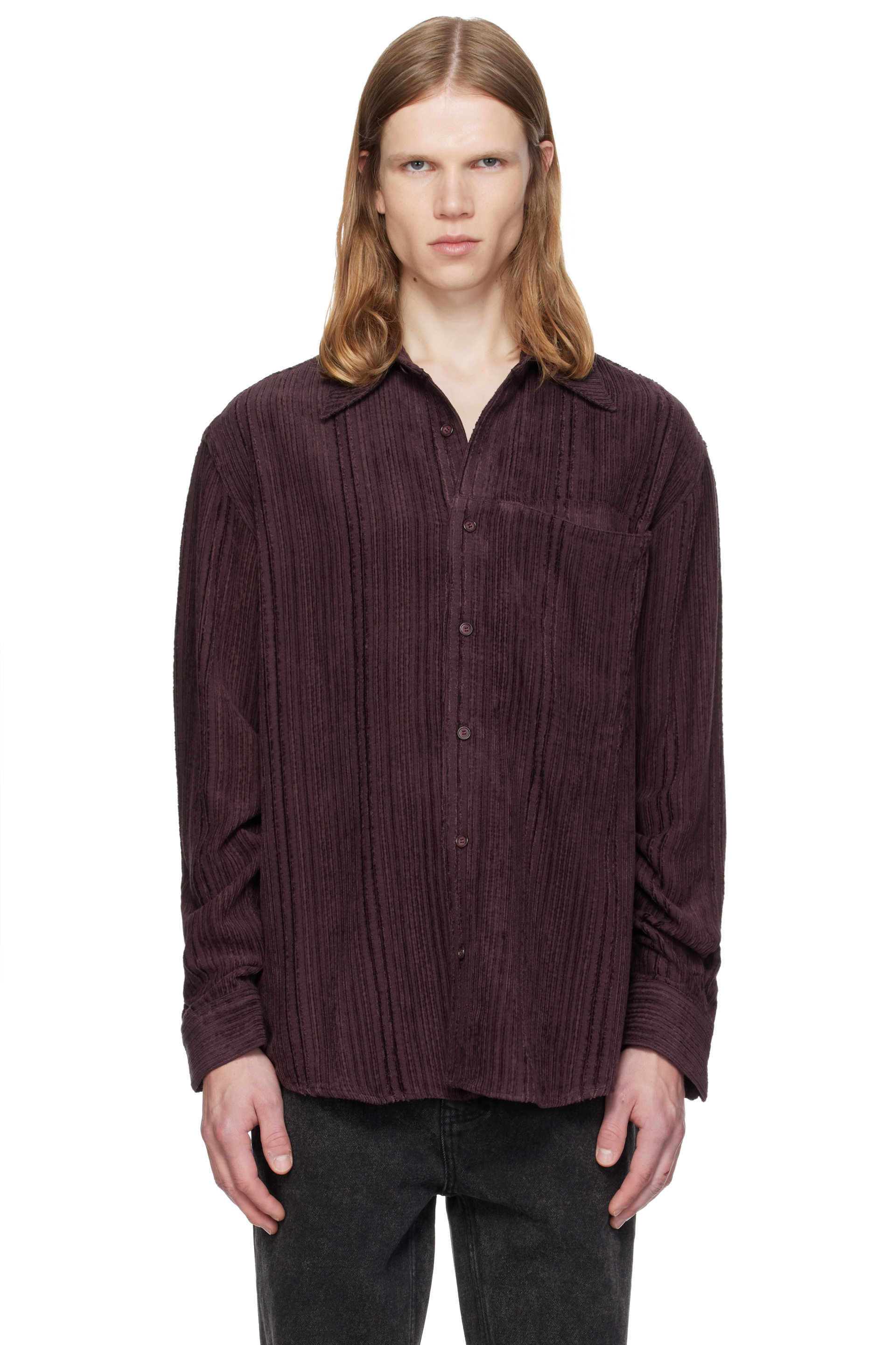 MMIC - Burgundy Drape Shirt