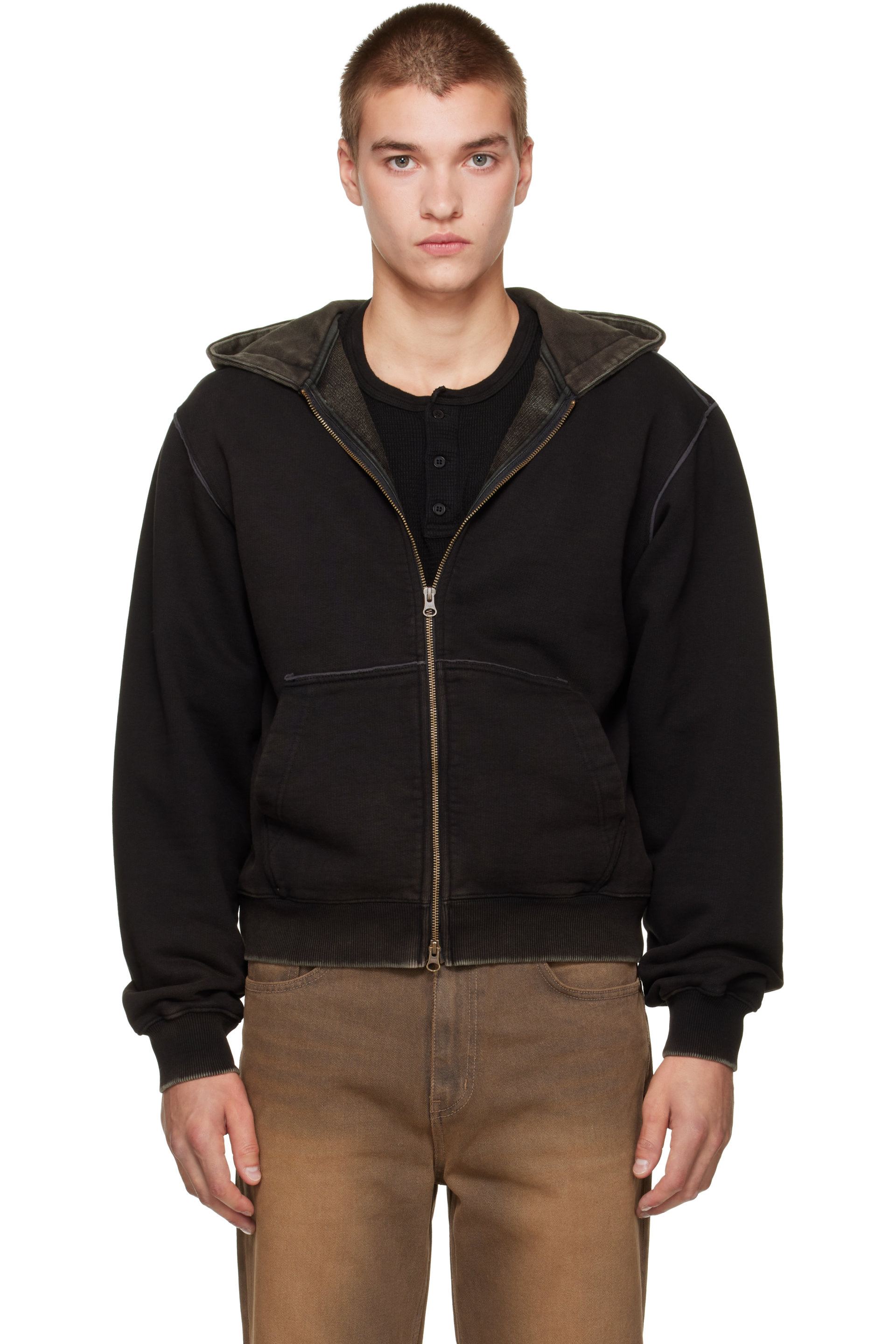 MMIC - Black Faded Zip Hoodie