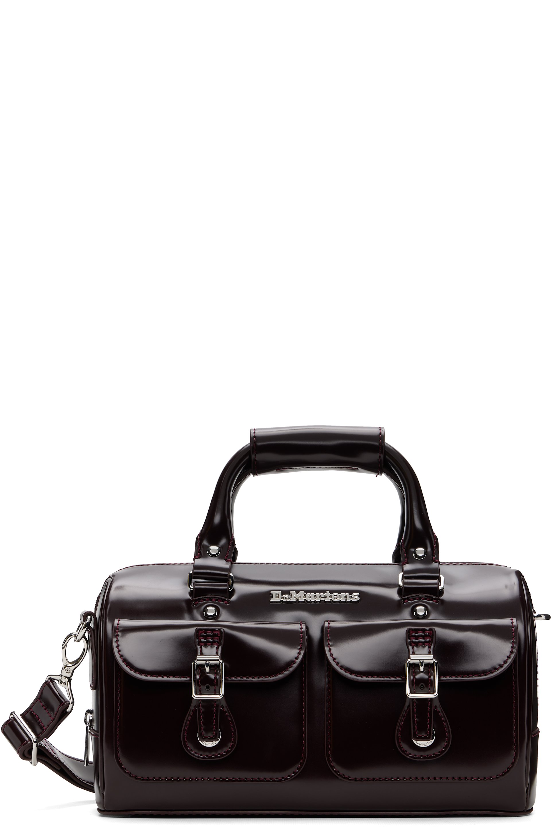 Dr. Martens - Burgundy Top Handle Rub Off Leather Bag