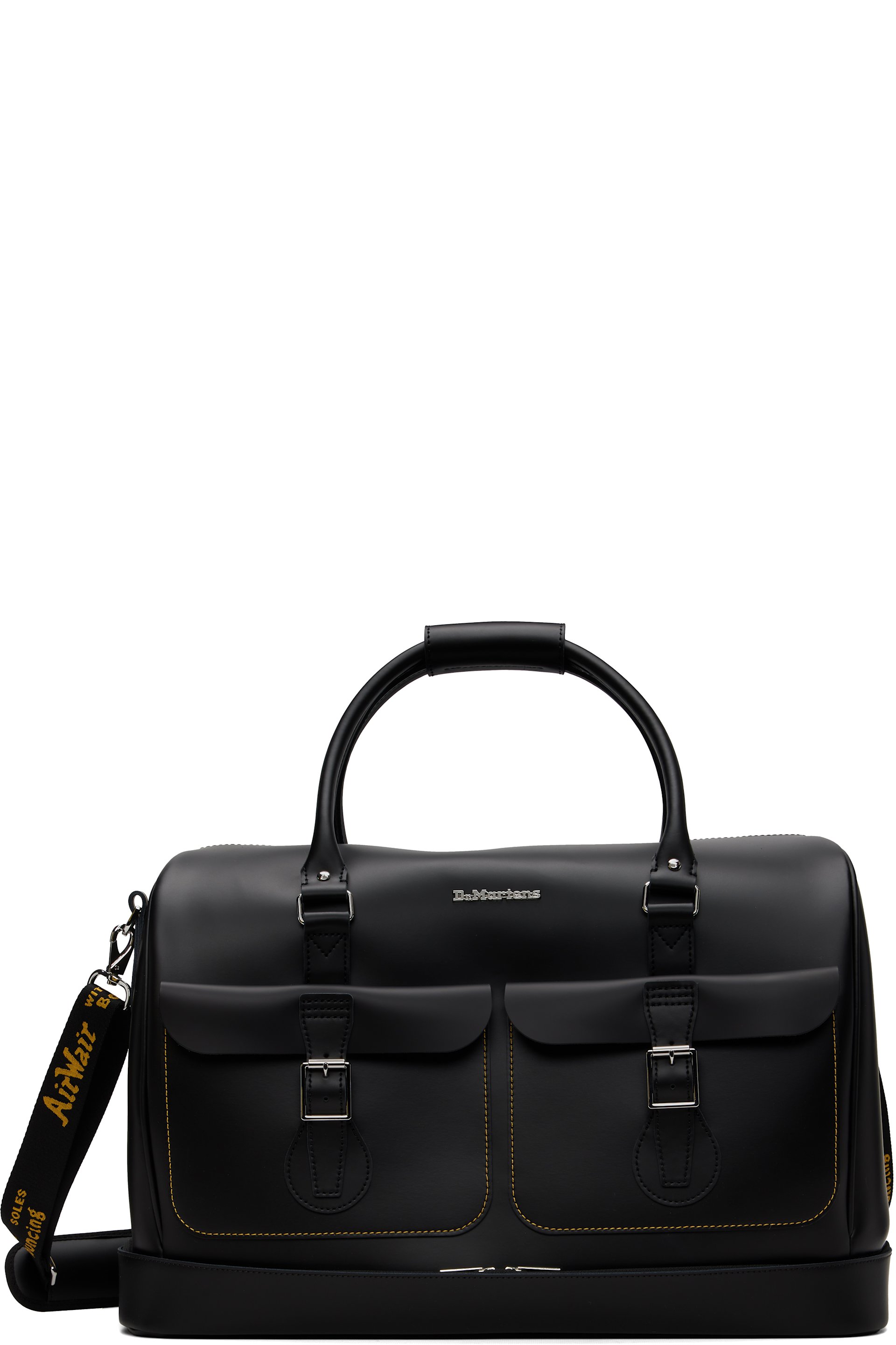 Dr. Martens - Black Smooth Leather Weekender Bag