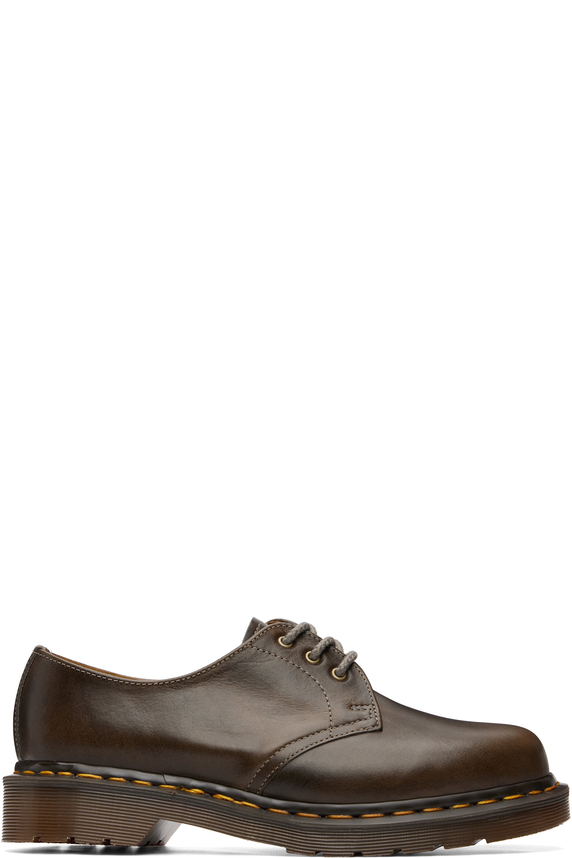 Dr. Martens - Derbys 1461 bruns en cuir de veau - Made in England