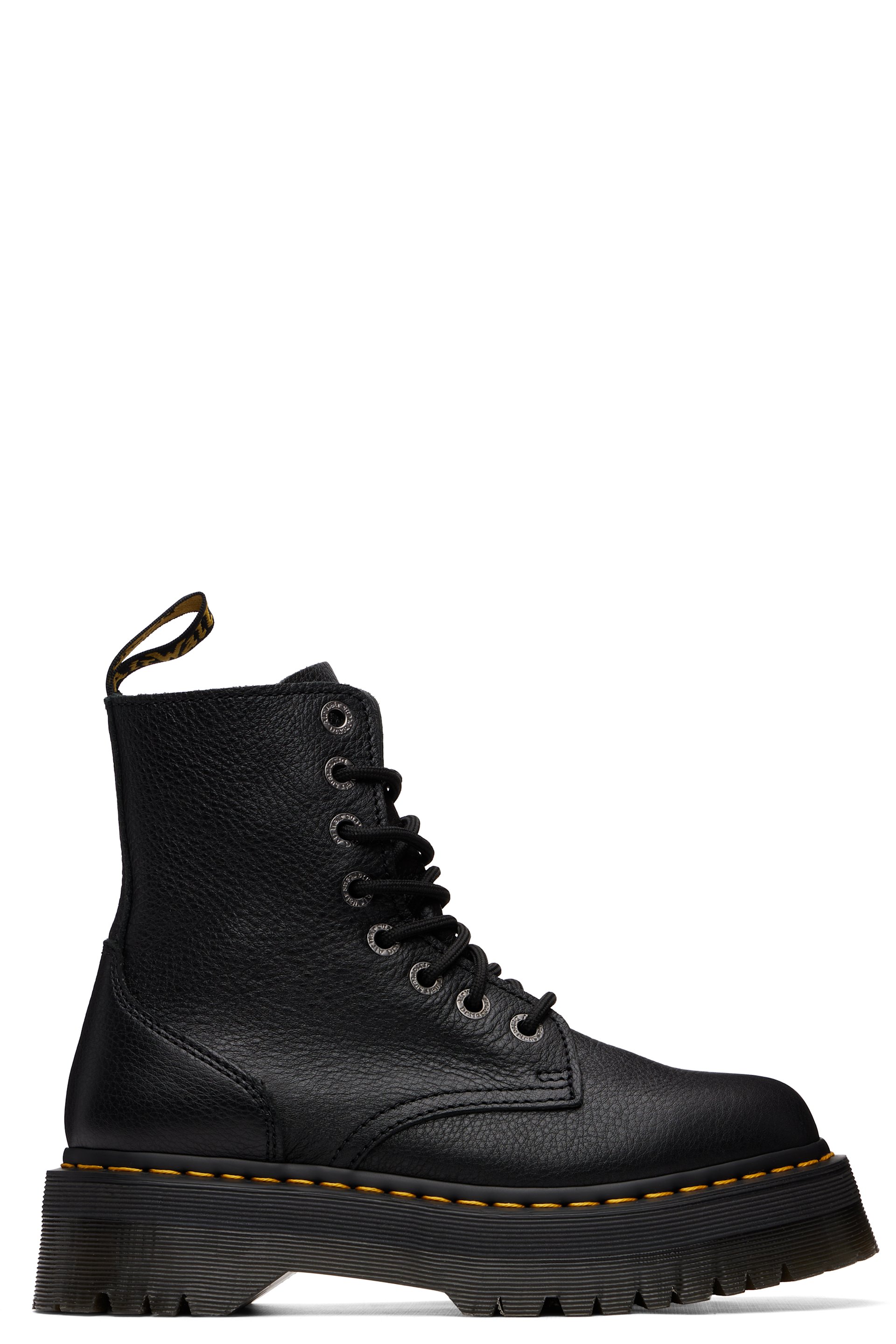 Dr. Martens - Black Jadon Pisa Leather Platform Boots