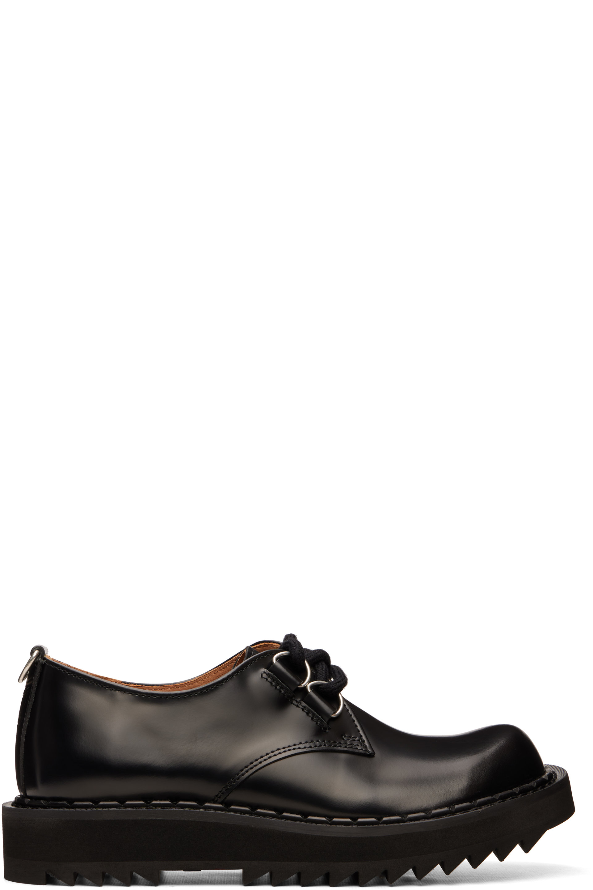 George Cox - Black Ripple Bump-Toe Derbys
