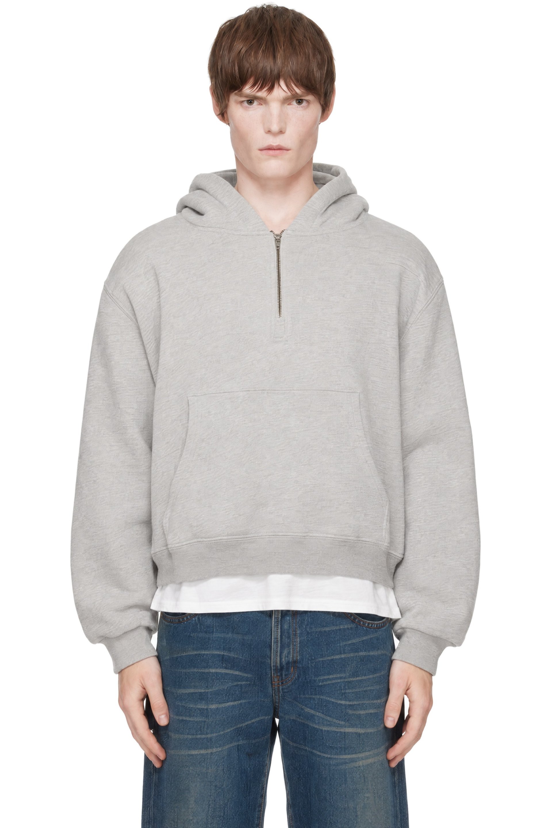 Commission - Gray Layered Zip Hoodie