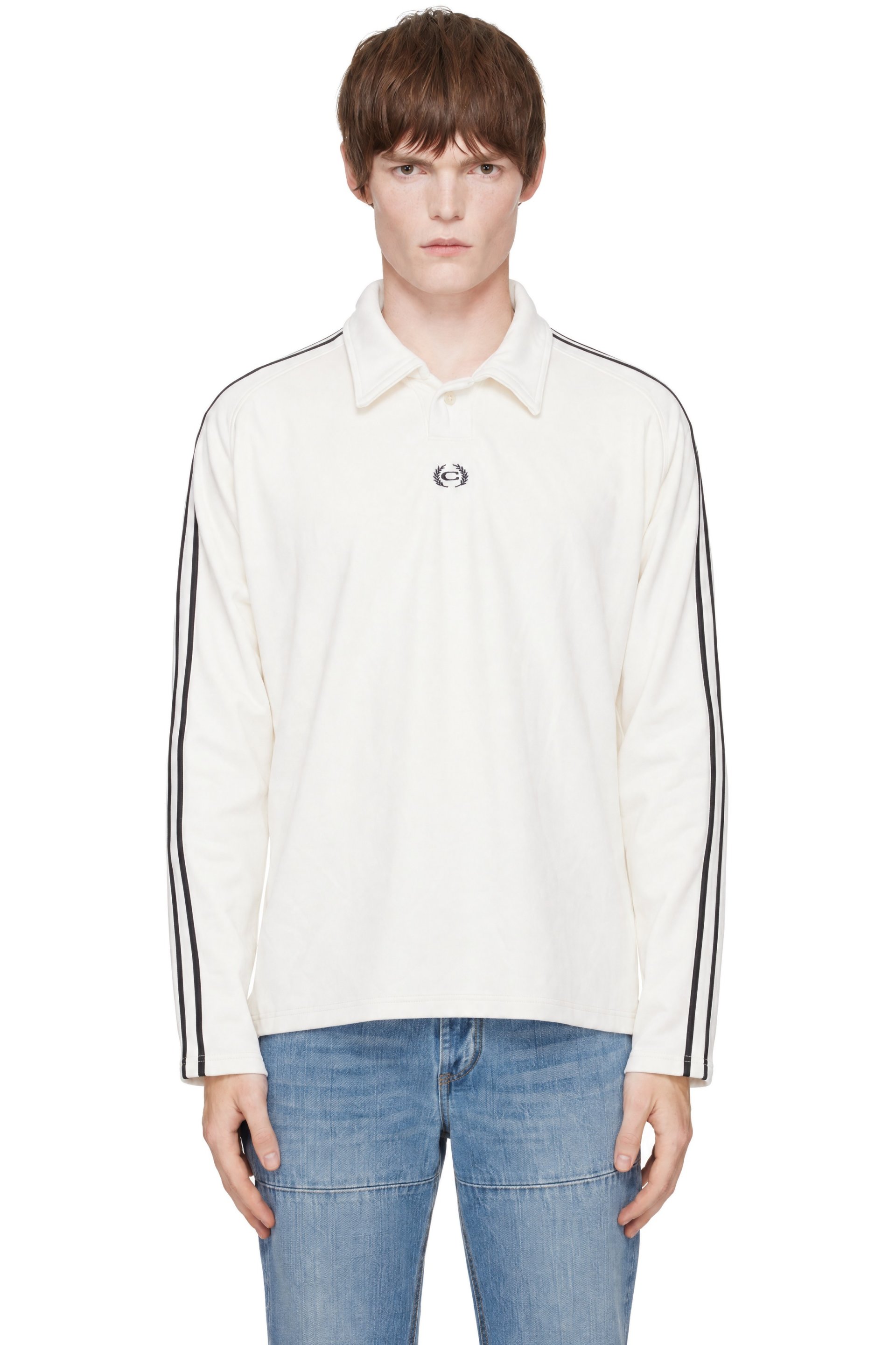 Commission - White Offset Soccer Polo
