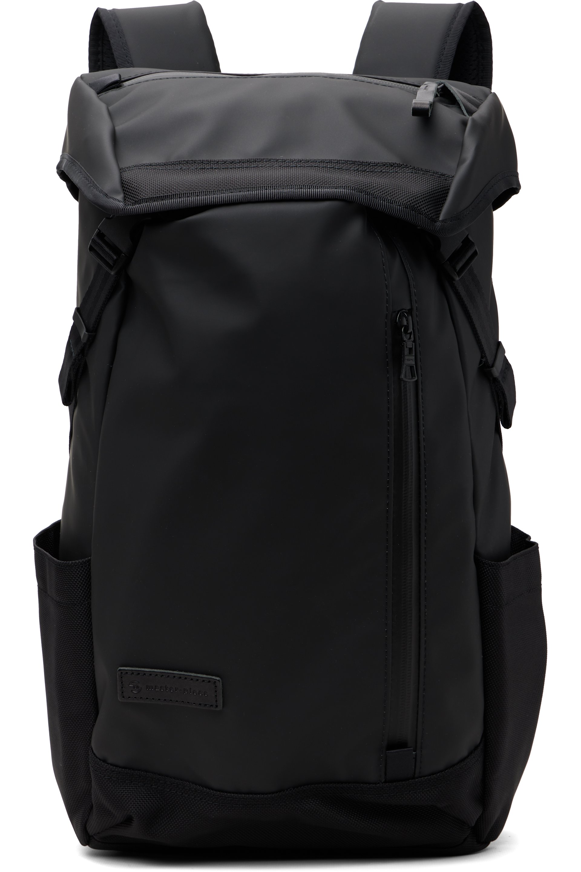 master-piece - Black Slick Flap Backpack