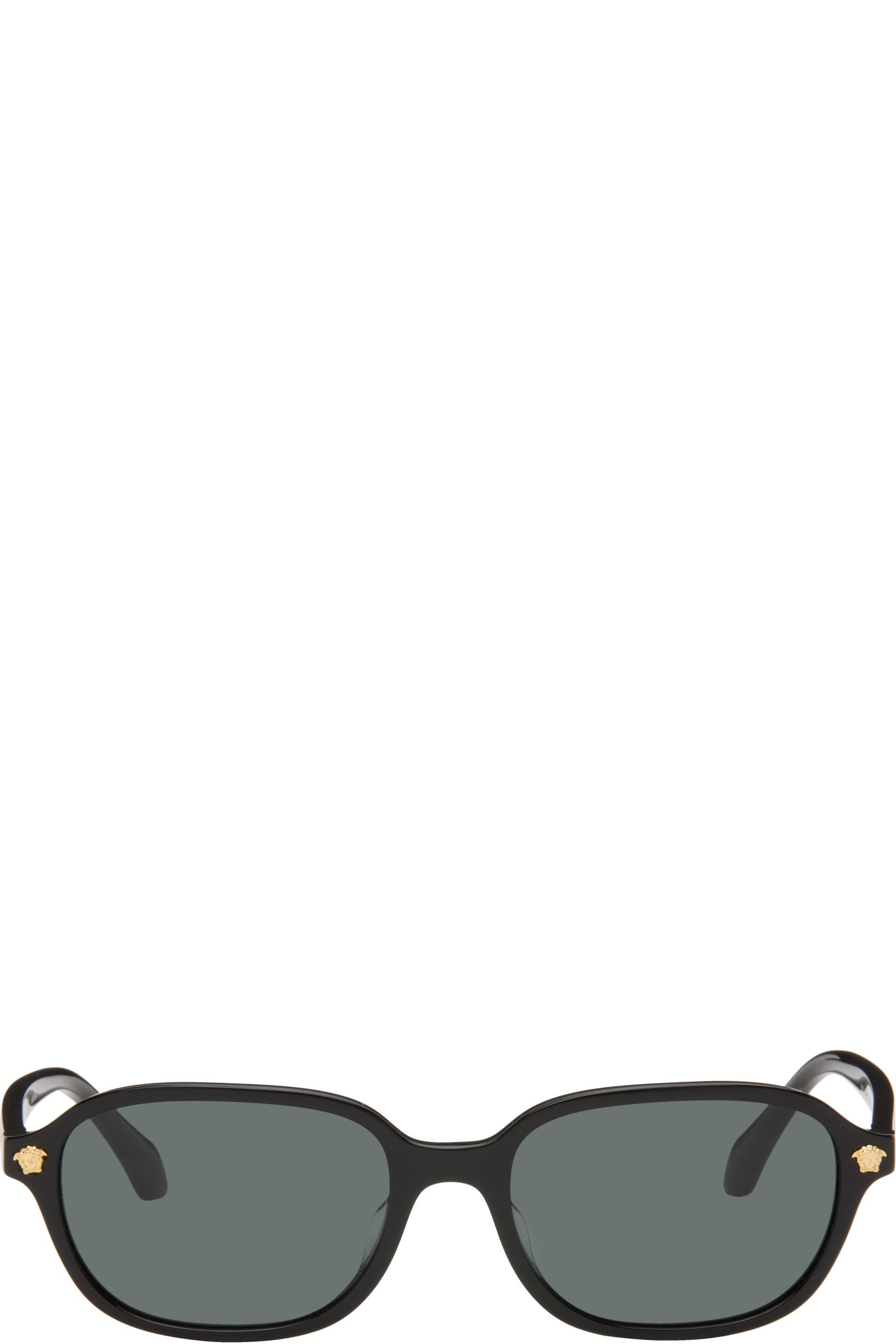 Versace - Black Oval Sunglasses