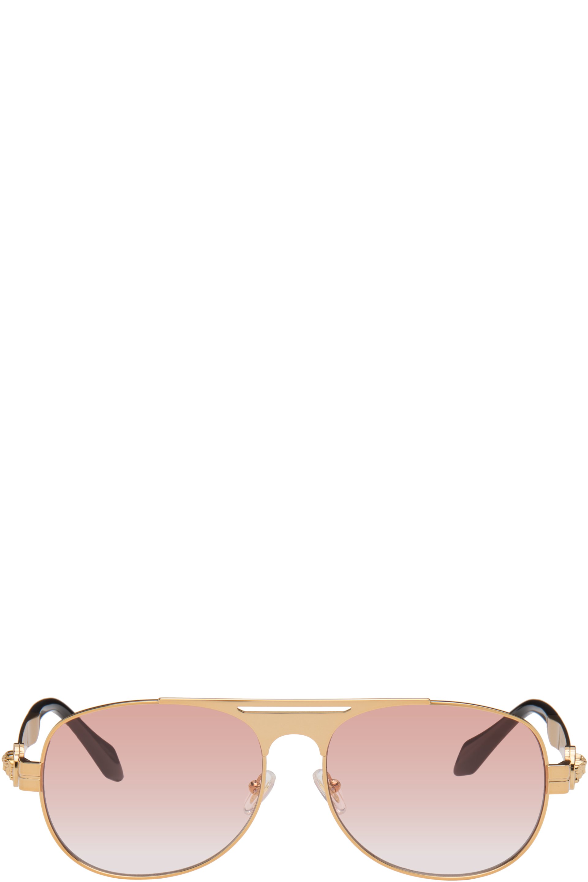 Versace - Gold Aviator Sunglasses