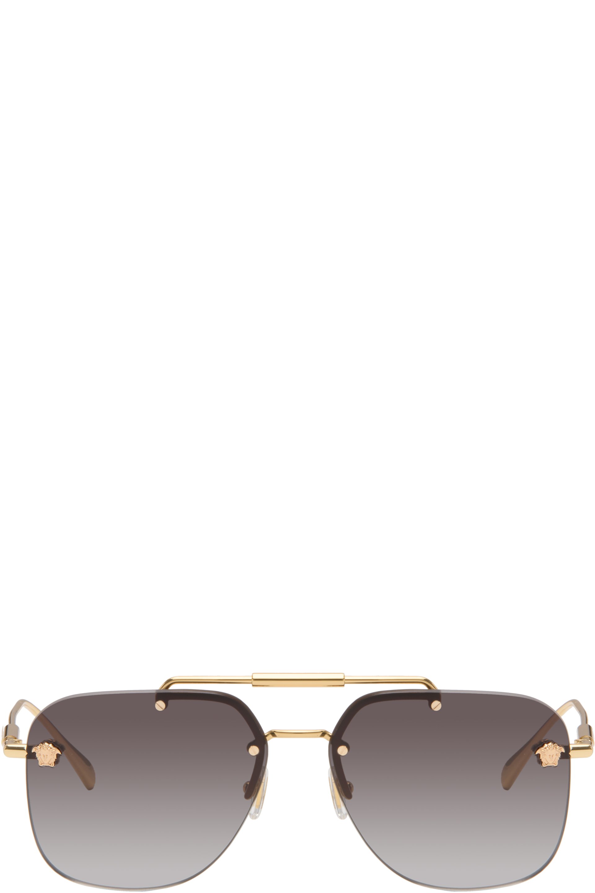 Versace - Gold Aviator Sunglasses