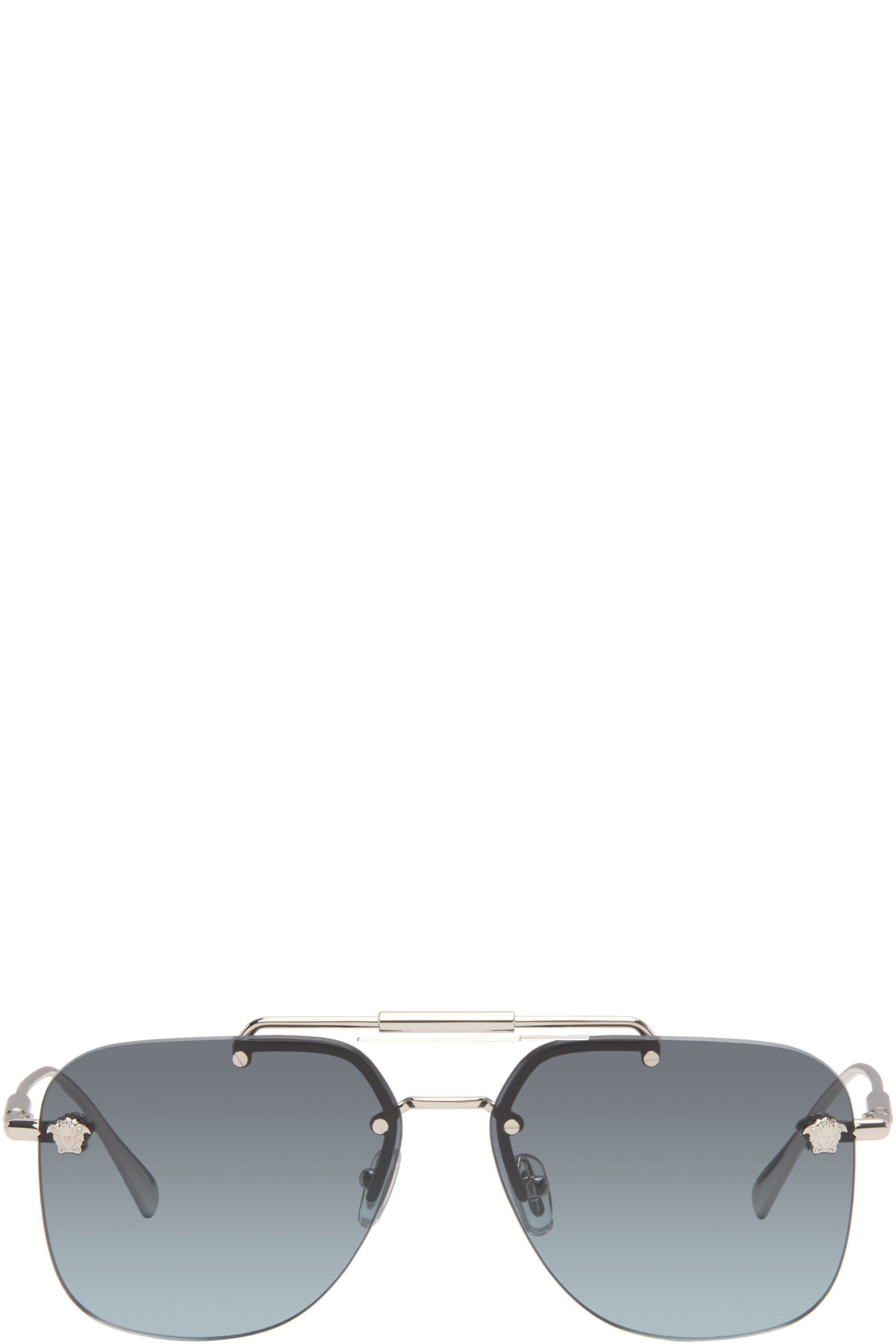 Versace - Silver Medusa Sunglasses
