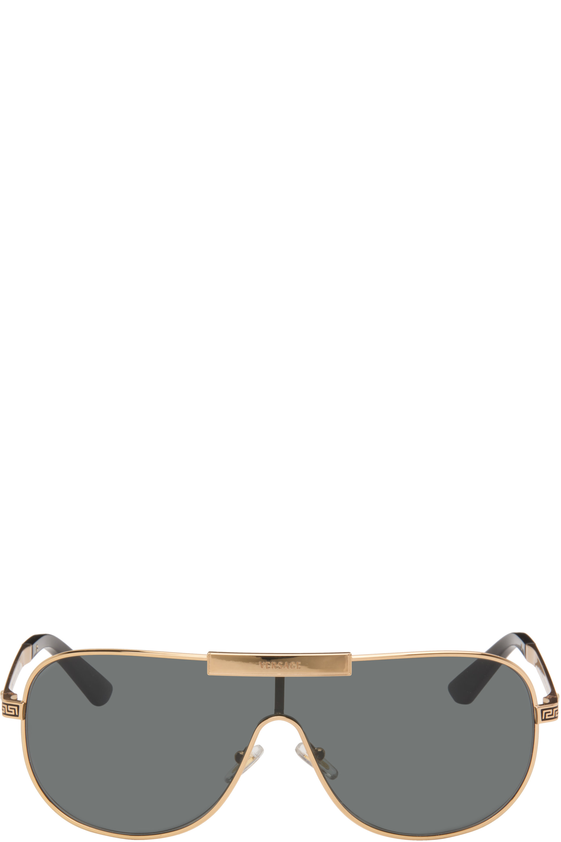 Versace - Gold Greca Aviator Sunglasses