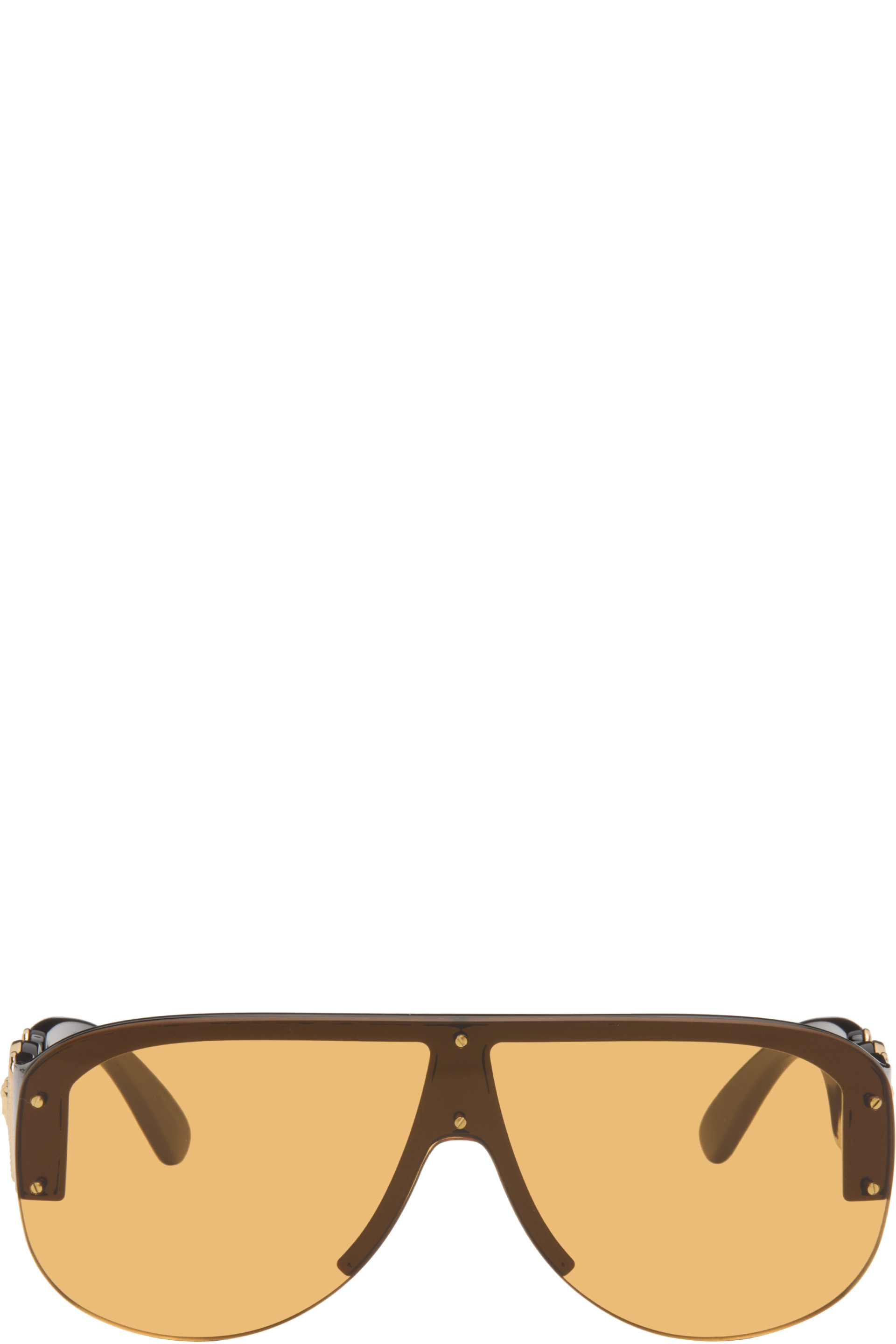 Versace - Black Shield Aviator Sunglasses