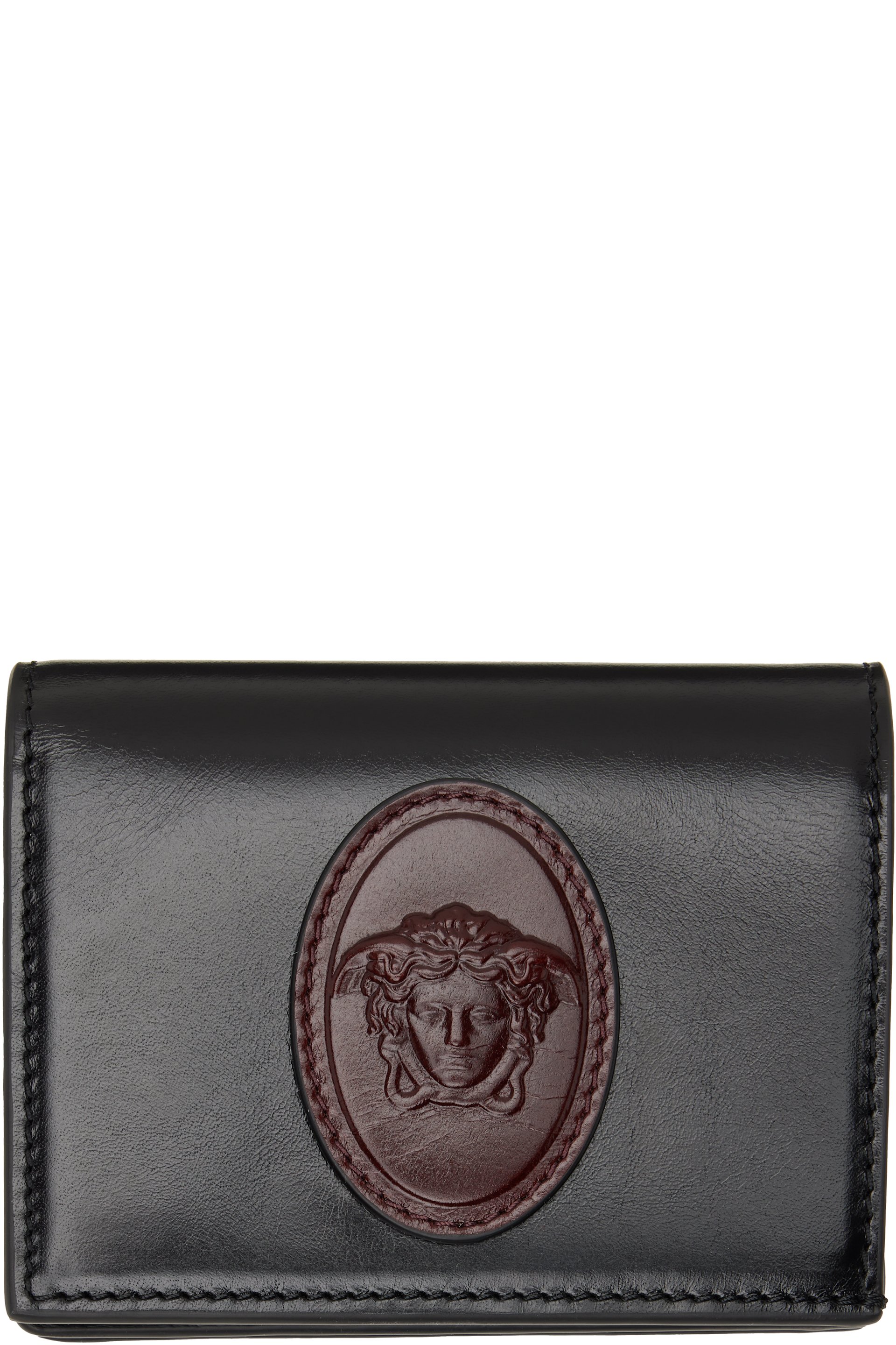 Versace - Black Roomy Leather Wallet