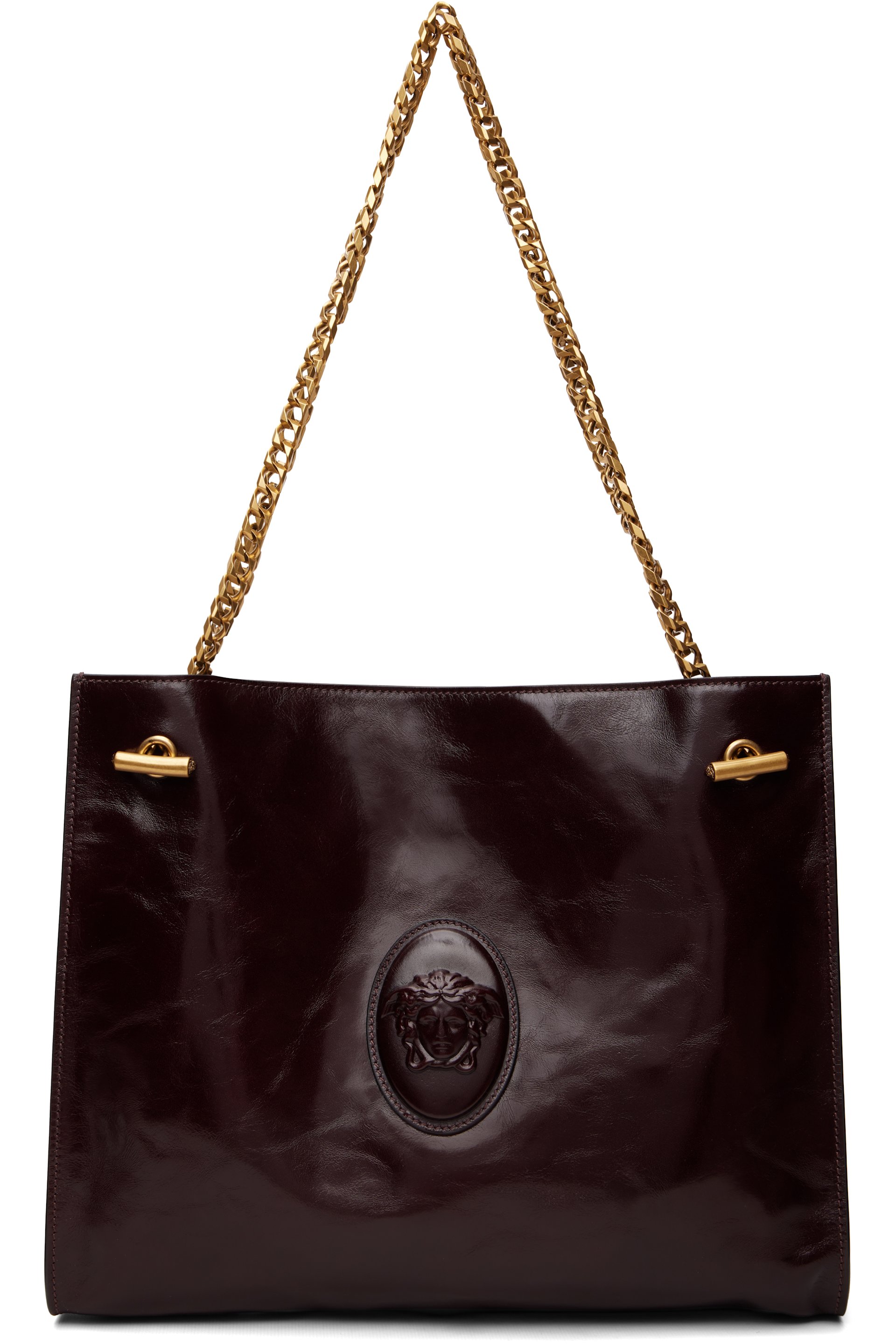 Versace - 酒红色中号单肩包