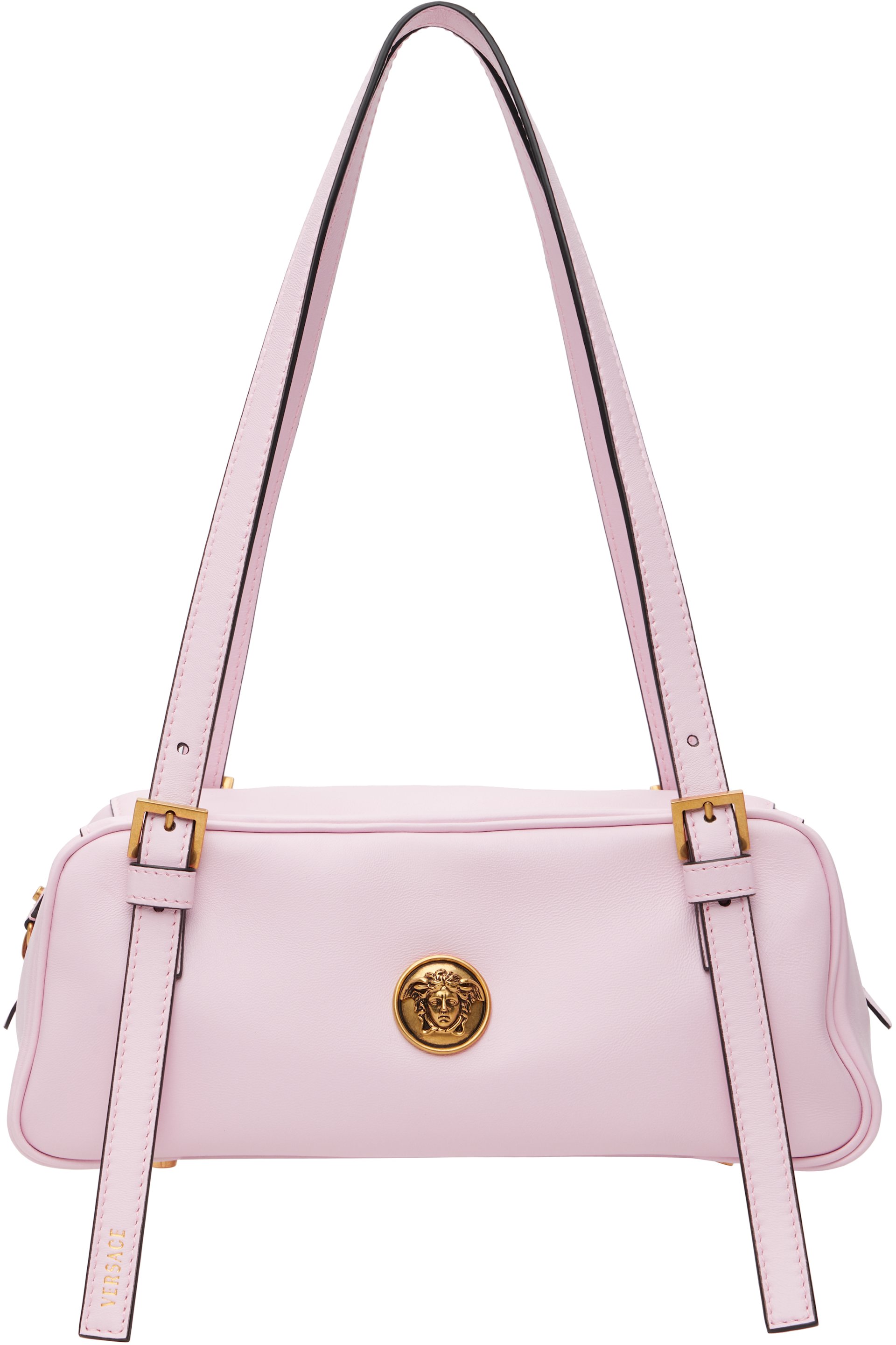 Versace - 粉色 Emblème Nappa Bowling 单肩包