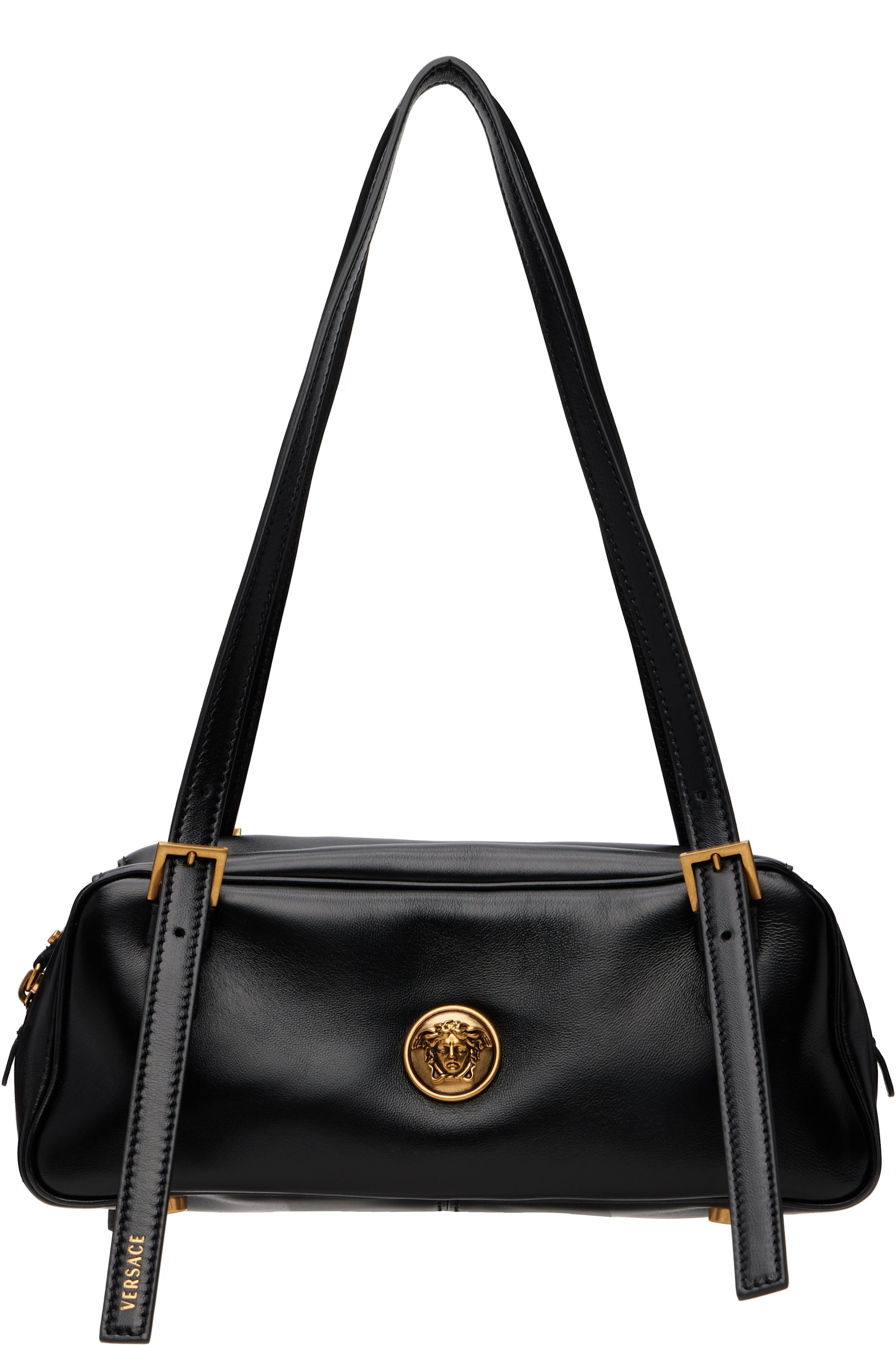 Versace - Black Emblème Nappa Bowling Bag