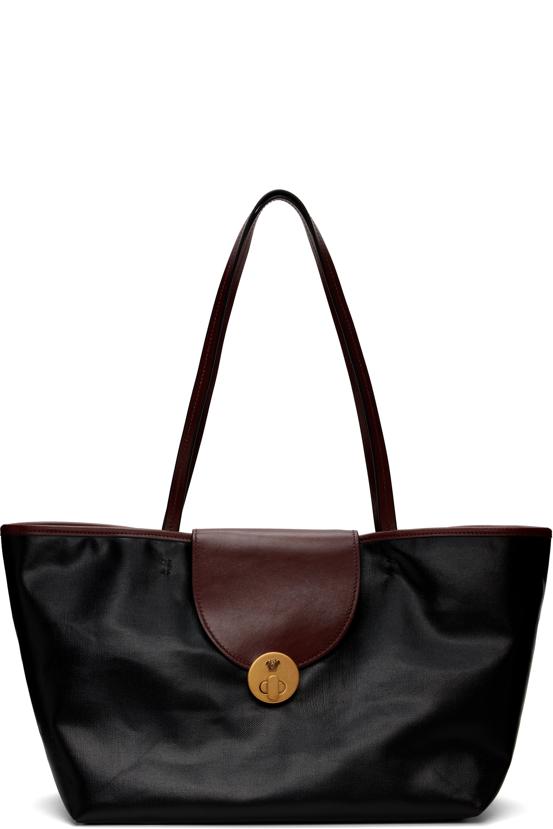 Versace - Black Vivian Small Coated Canvas Tote