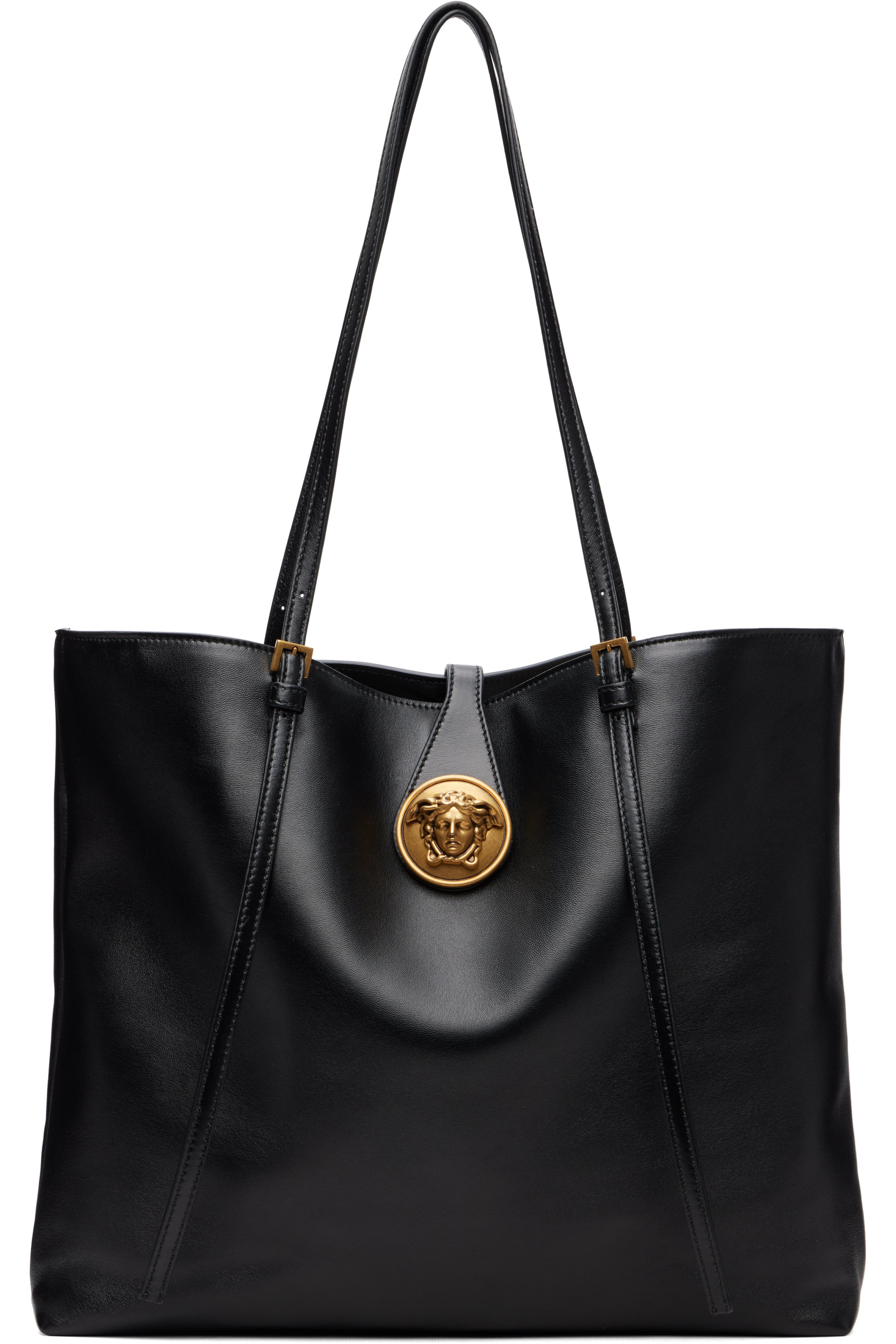 Versace - Black Lamb Leather Small Tote