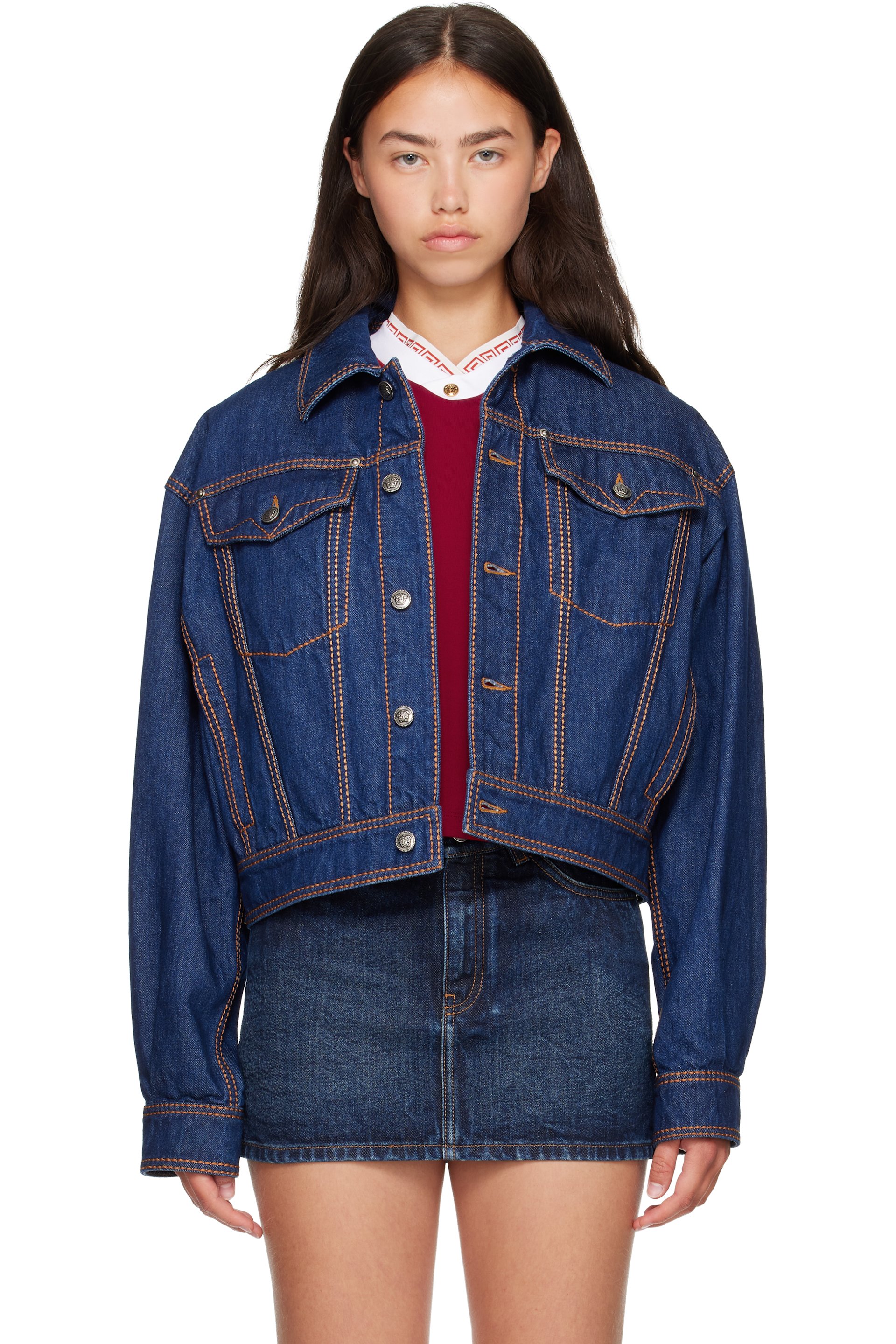Versace - Blue Denim Blouson Jacket