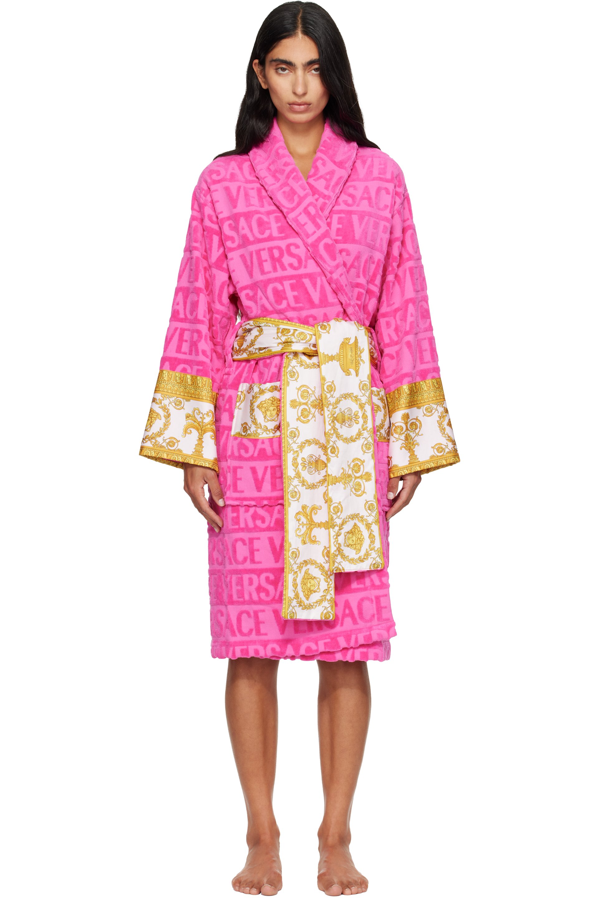Versace - Pink 'I Heart Baroque' Bathrobe